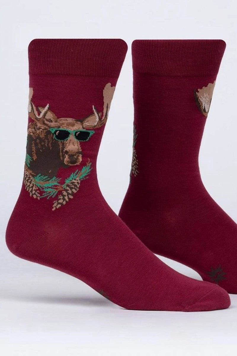 Easily A'Moose'd Men's Crew Socks