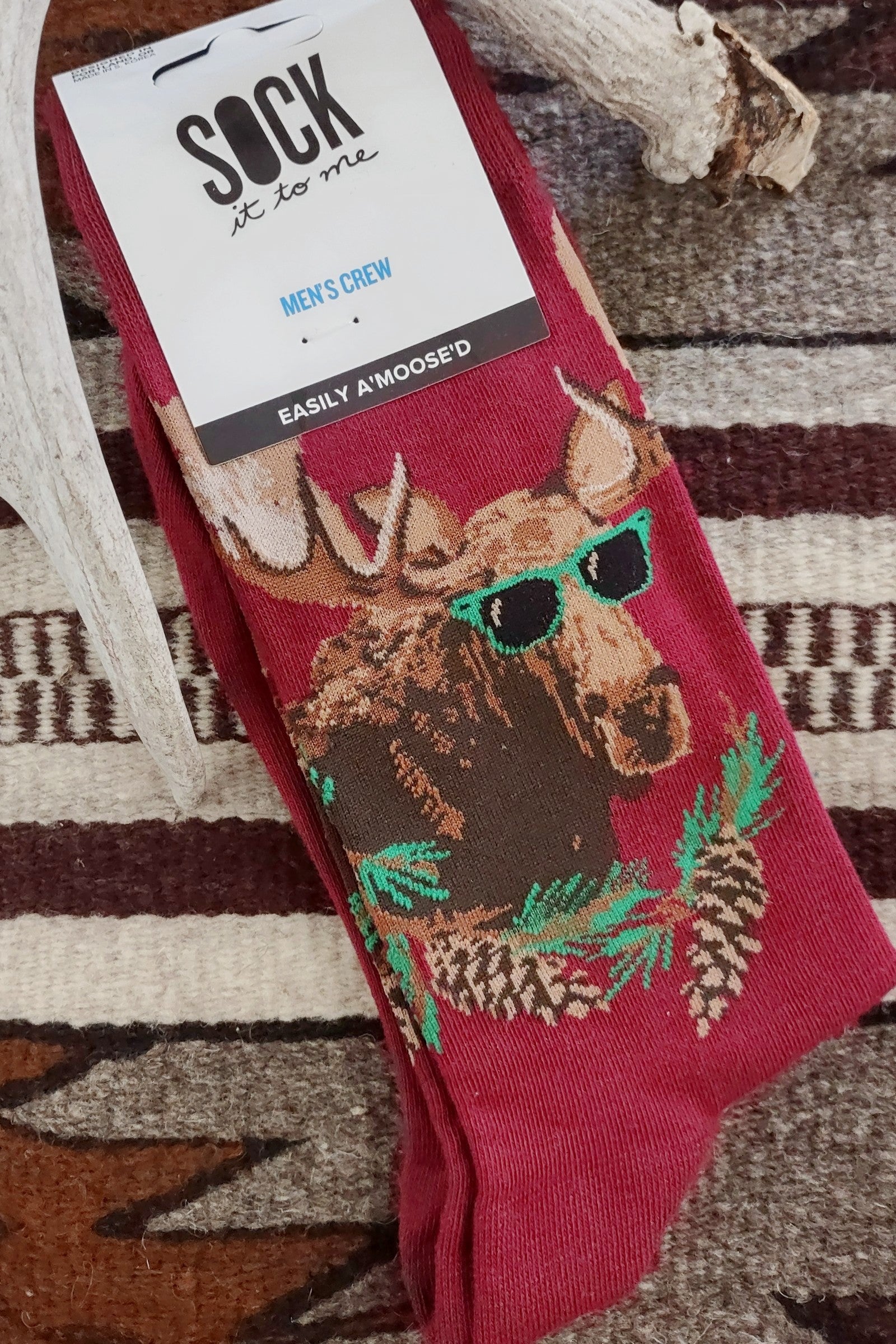 Easily A'Moose'd Men's Crew Socks