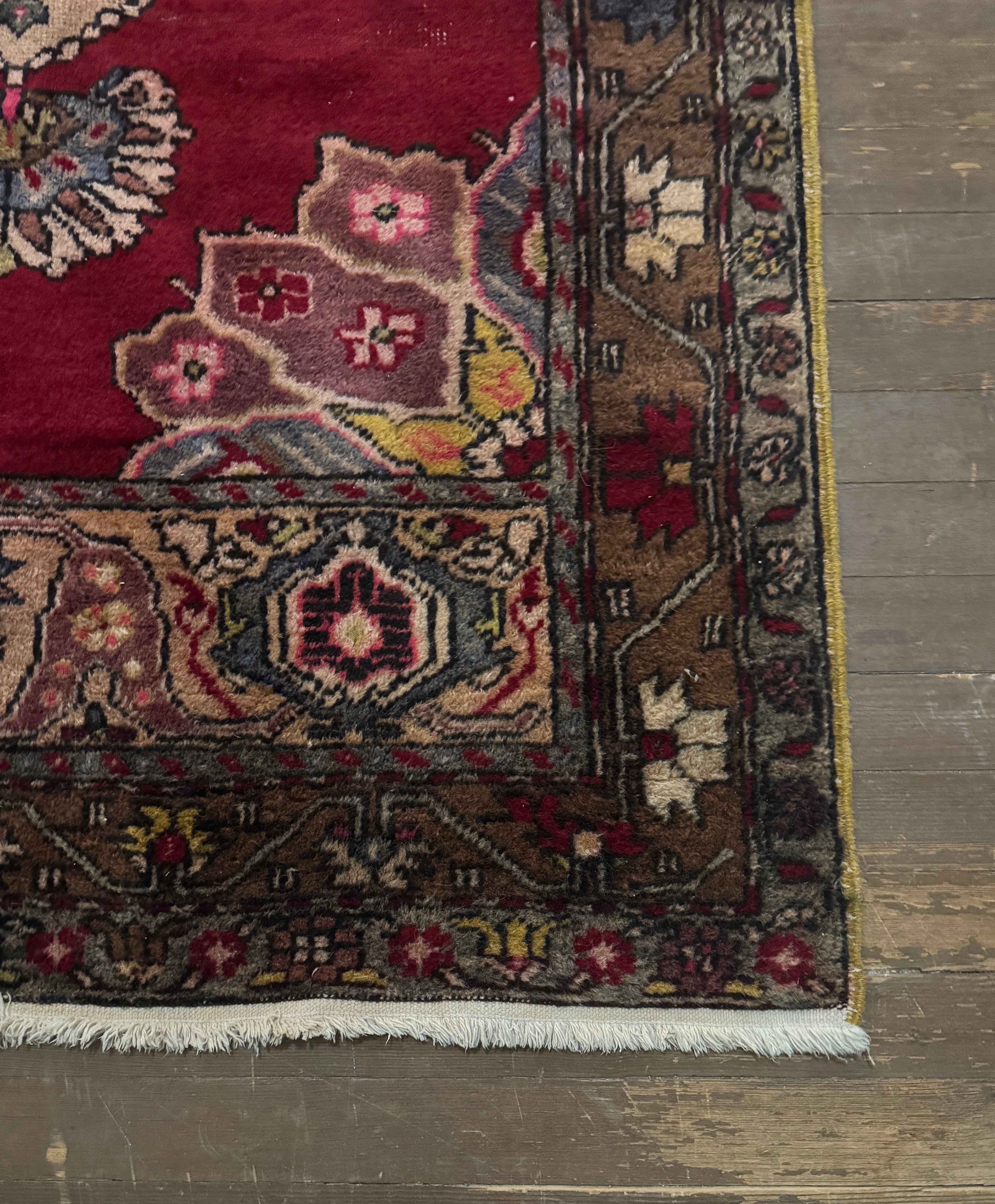 Antique Turkish Medallion Rug - 6'6" x 3'3" (rug #004)
