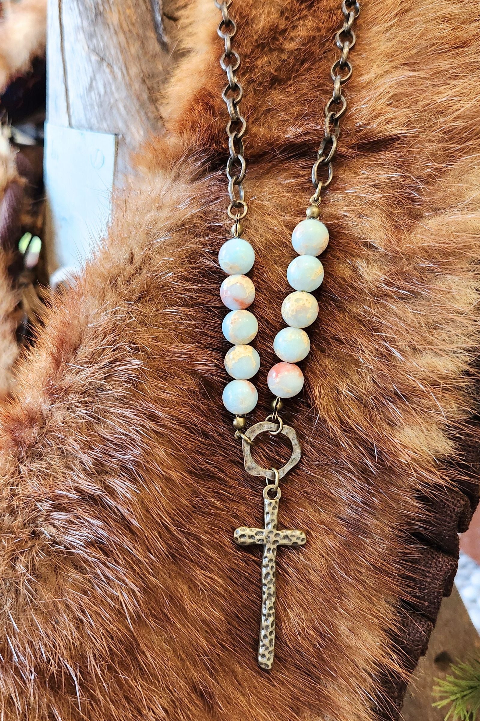 Freya Cross Pendant Necklace