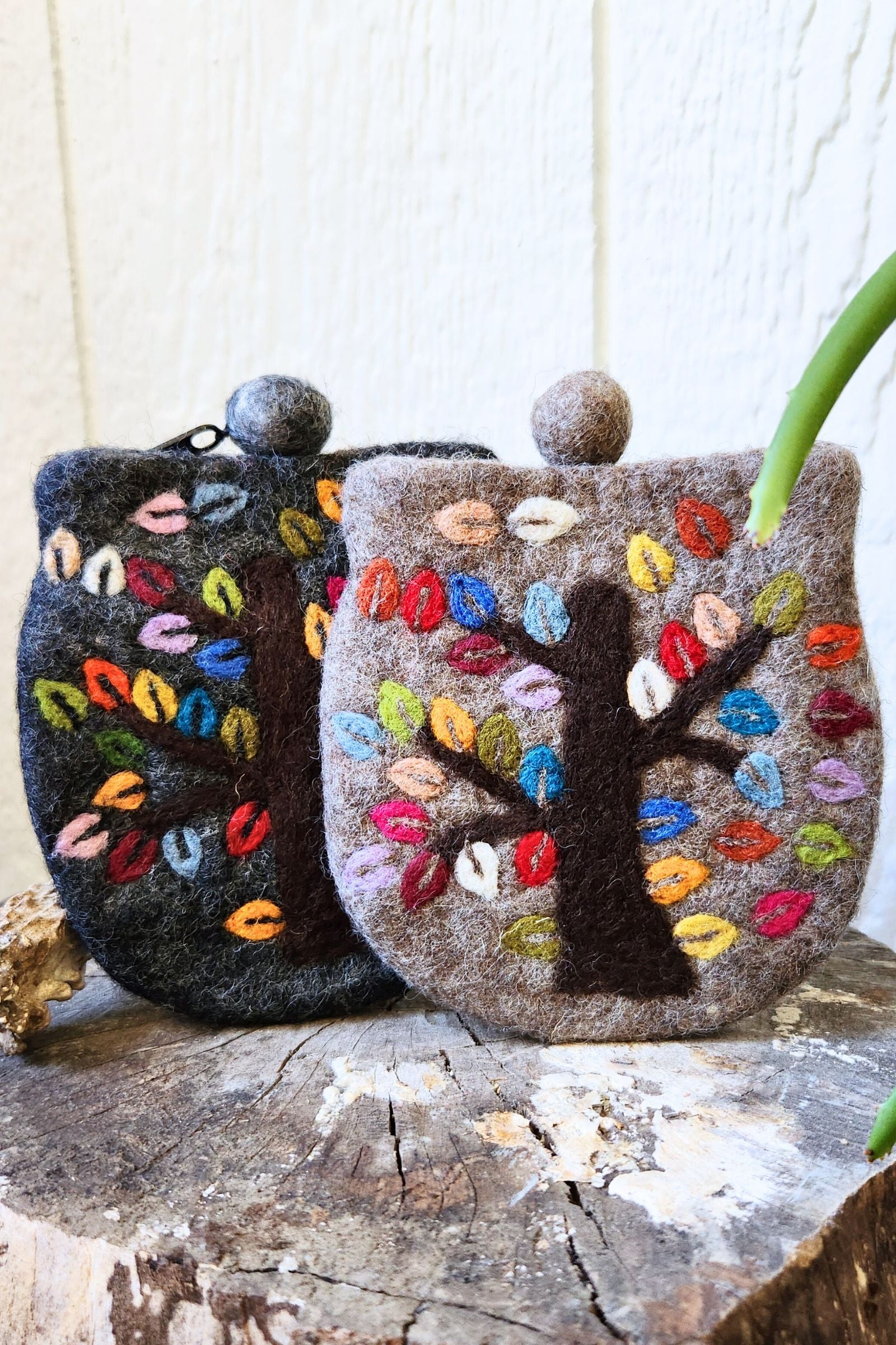 Tree of Life Felt Coin Purse