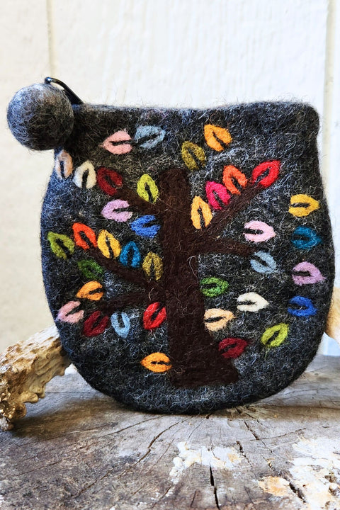 Tree of Life Felt Coin Purse