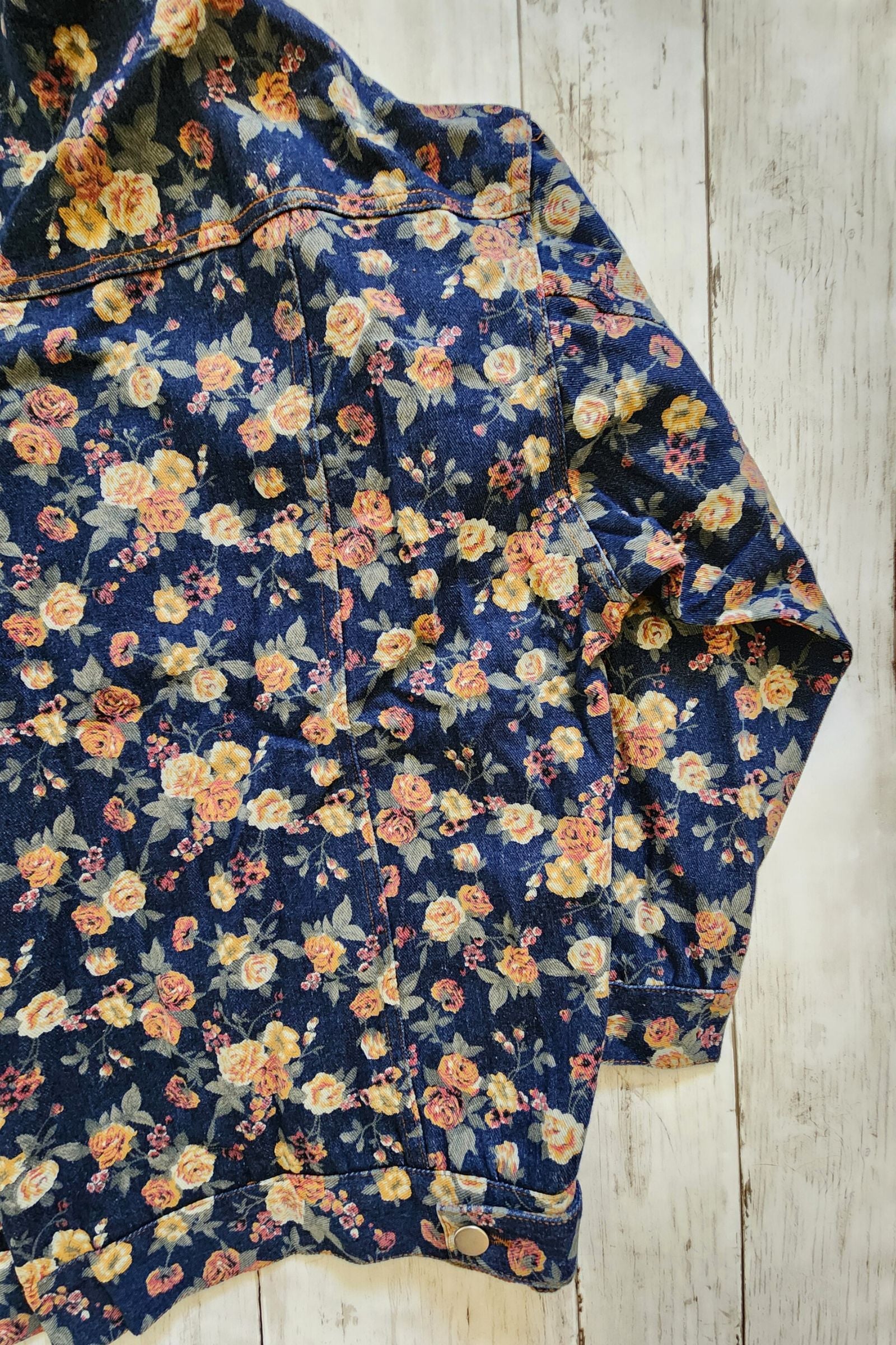 Floral Denim Twill Jacket