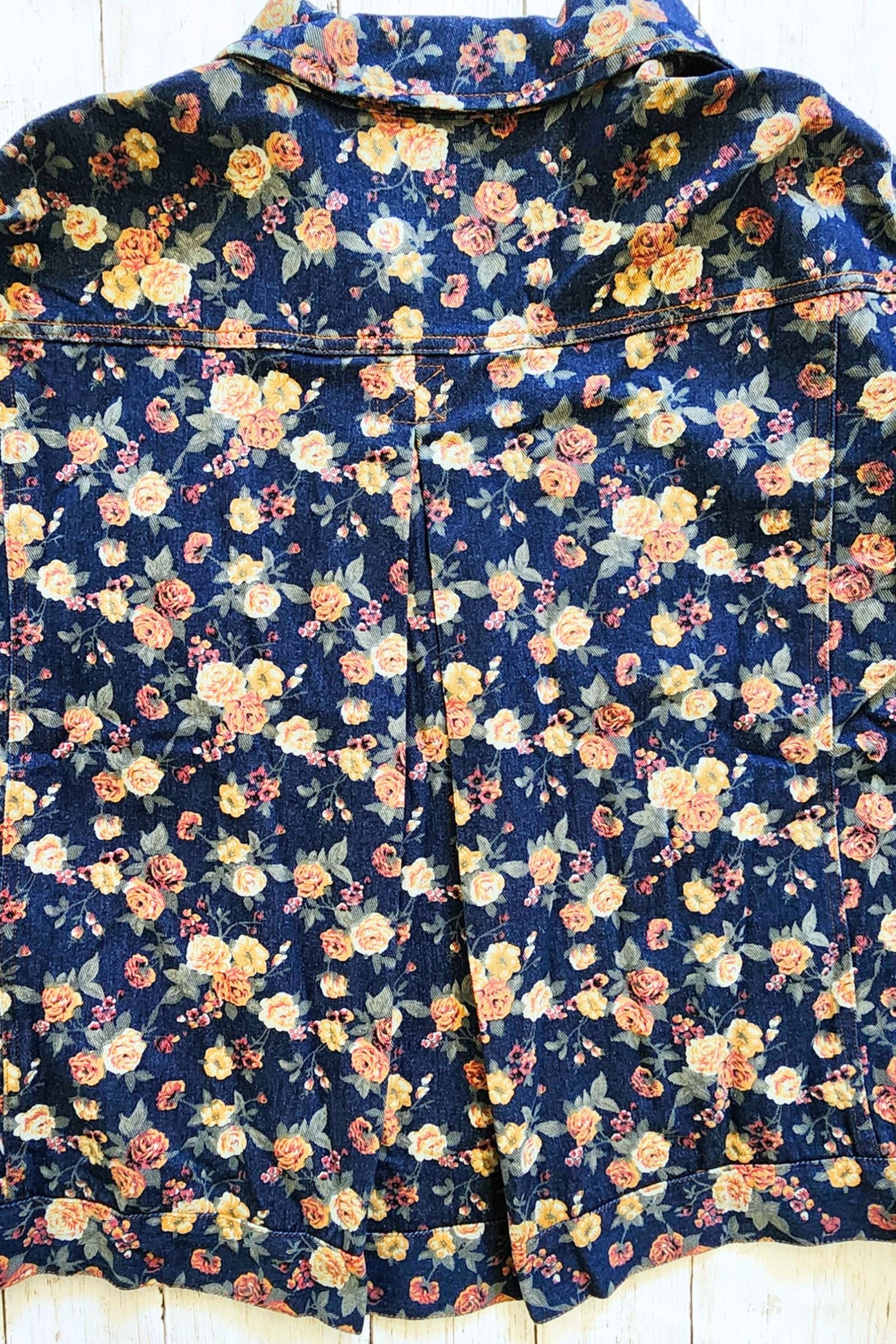 Floral Denim Twill Jacket