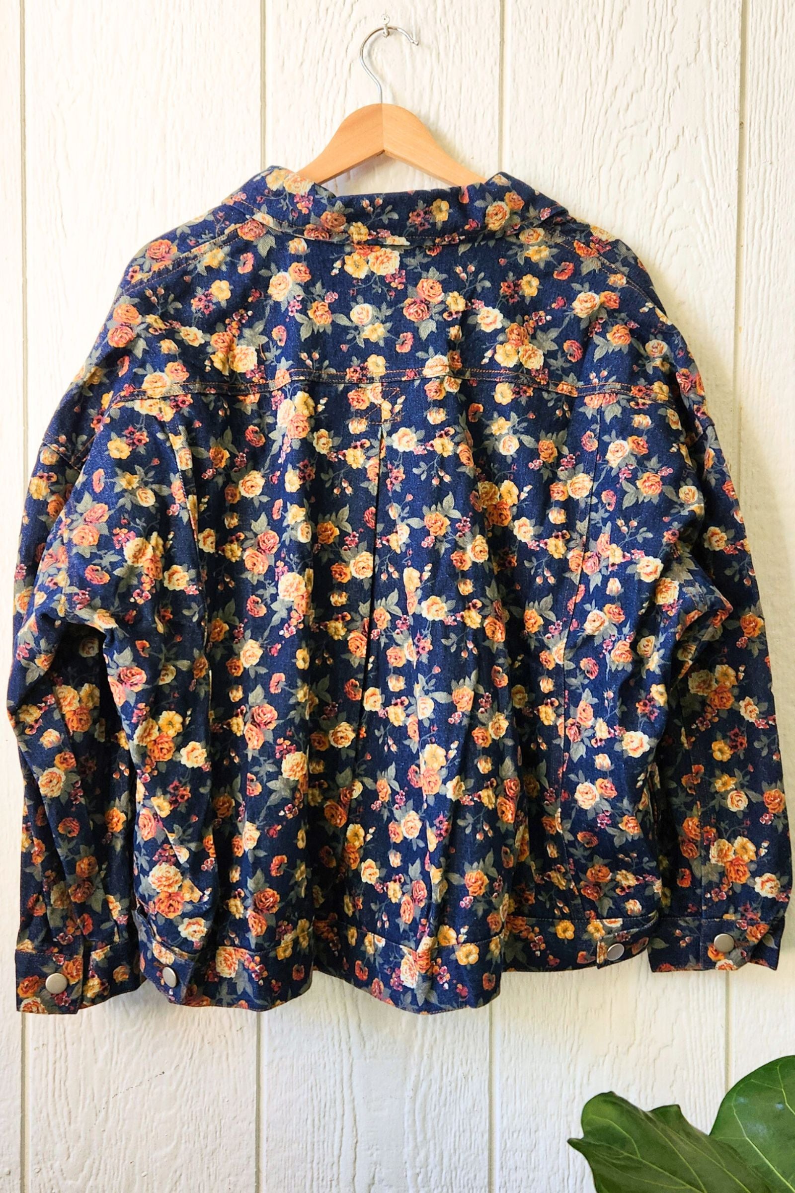 Floral Denim Twill Jacket