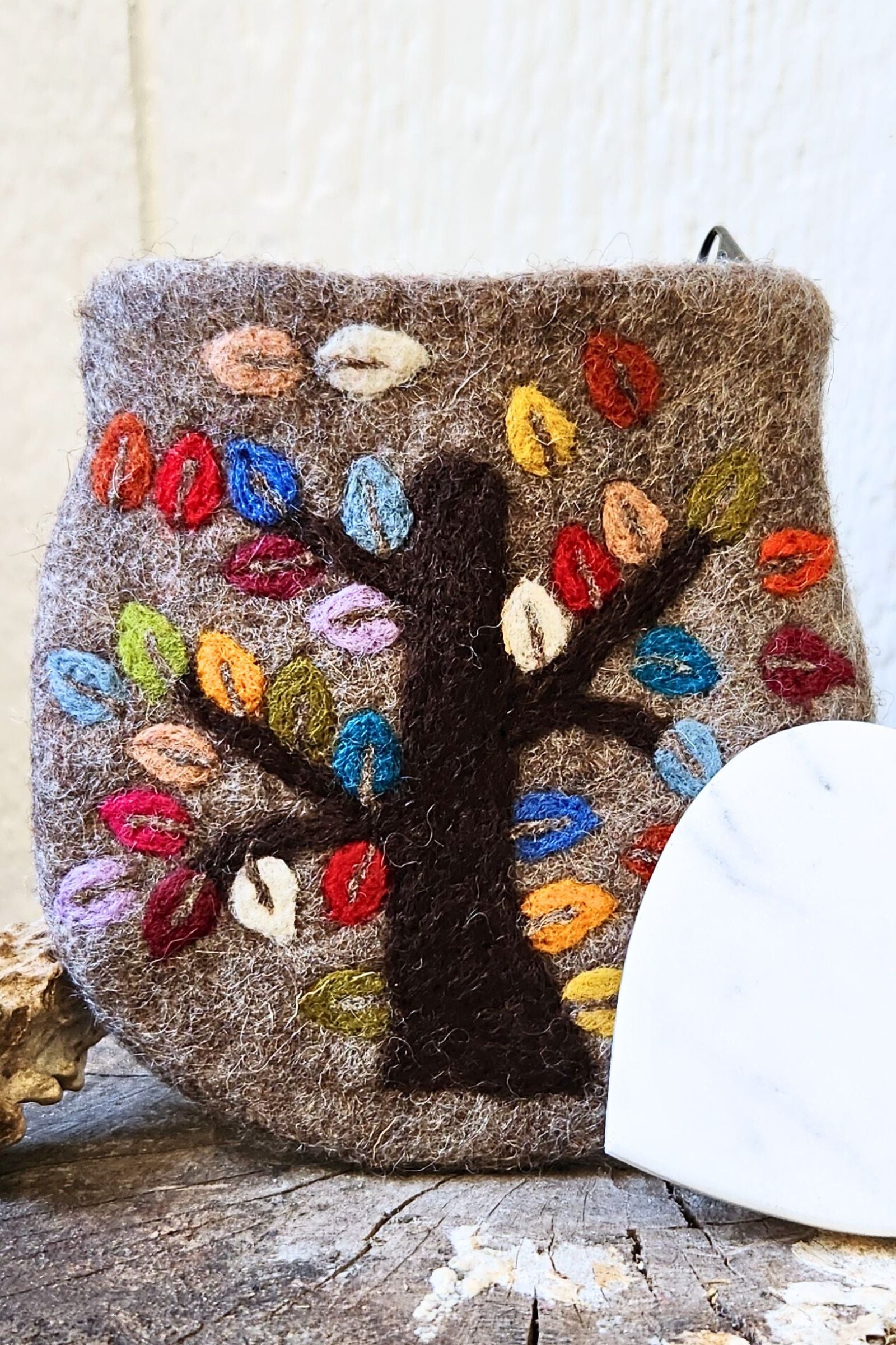 Tree of Life Felt Coin Purse