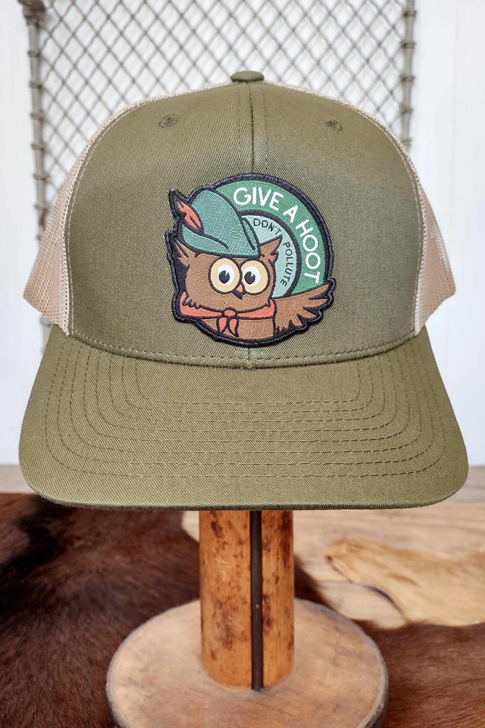 Give a Hoot Don't Pollute Trucker Hat