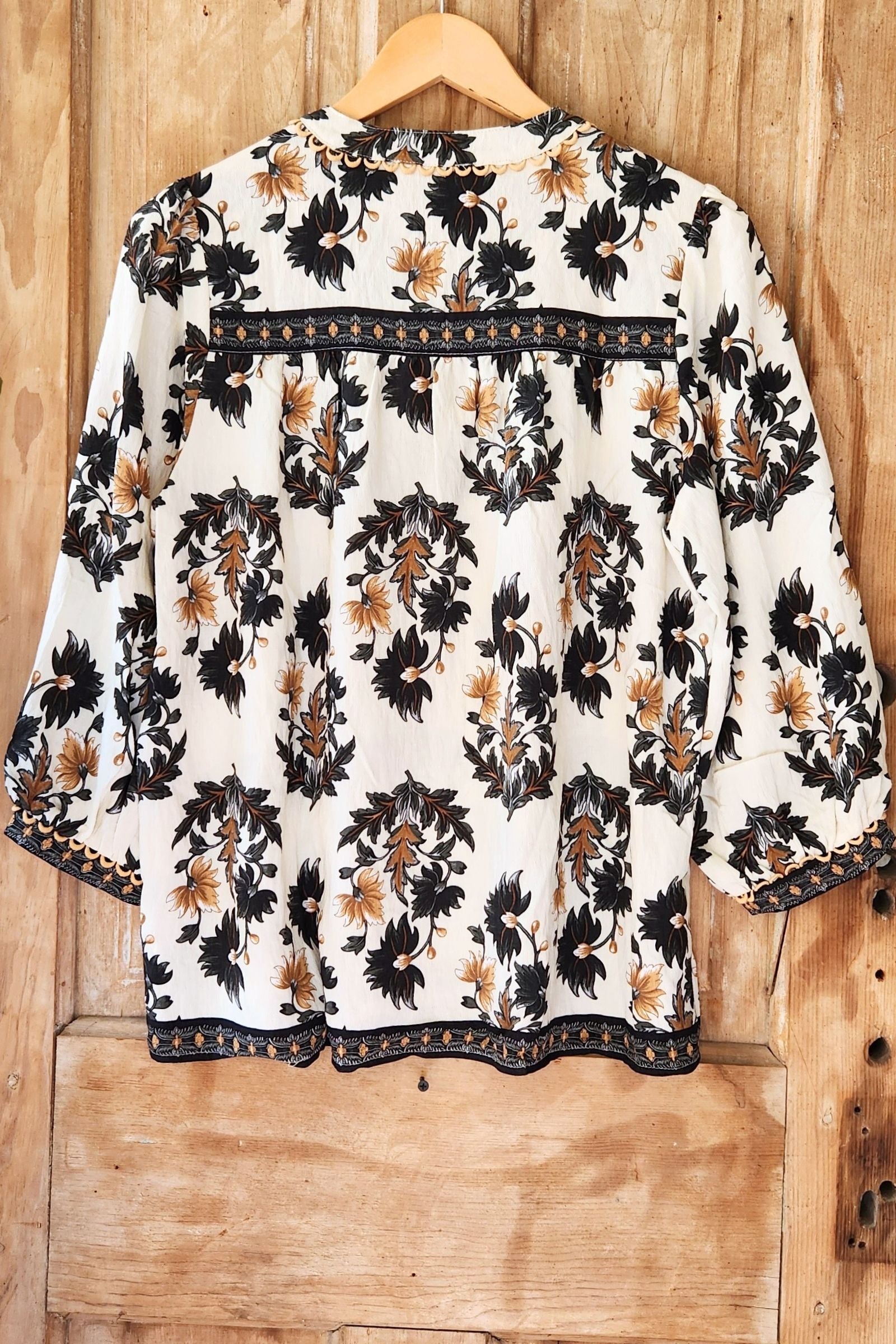 Harvest Floral Tie Front Blouse