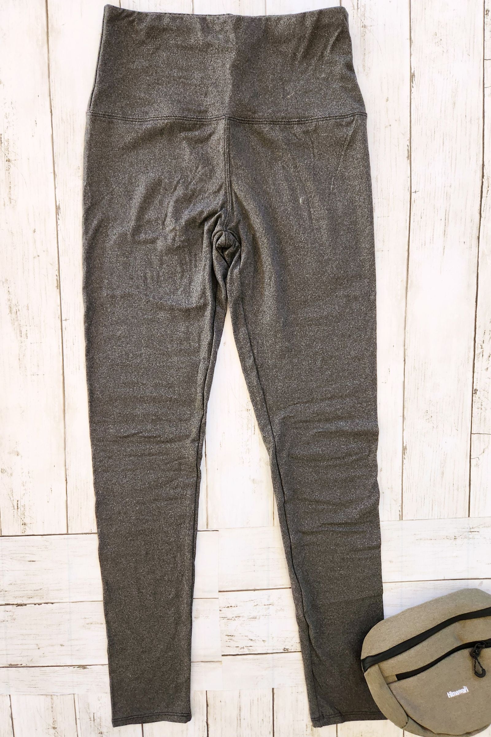 Heather Dark Charcoal Yoga Leggings