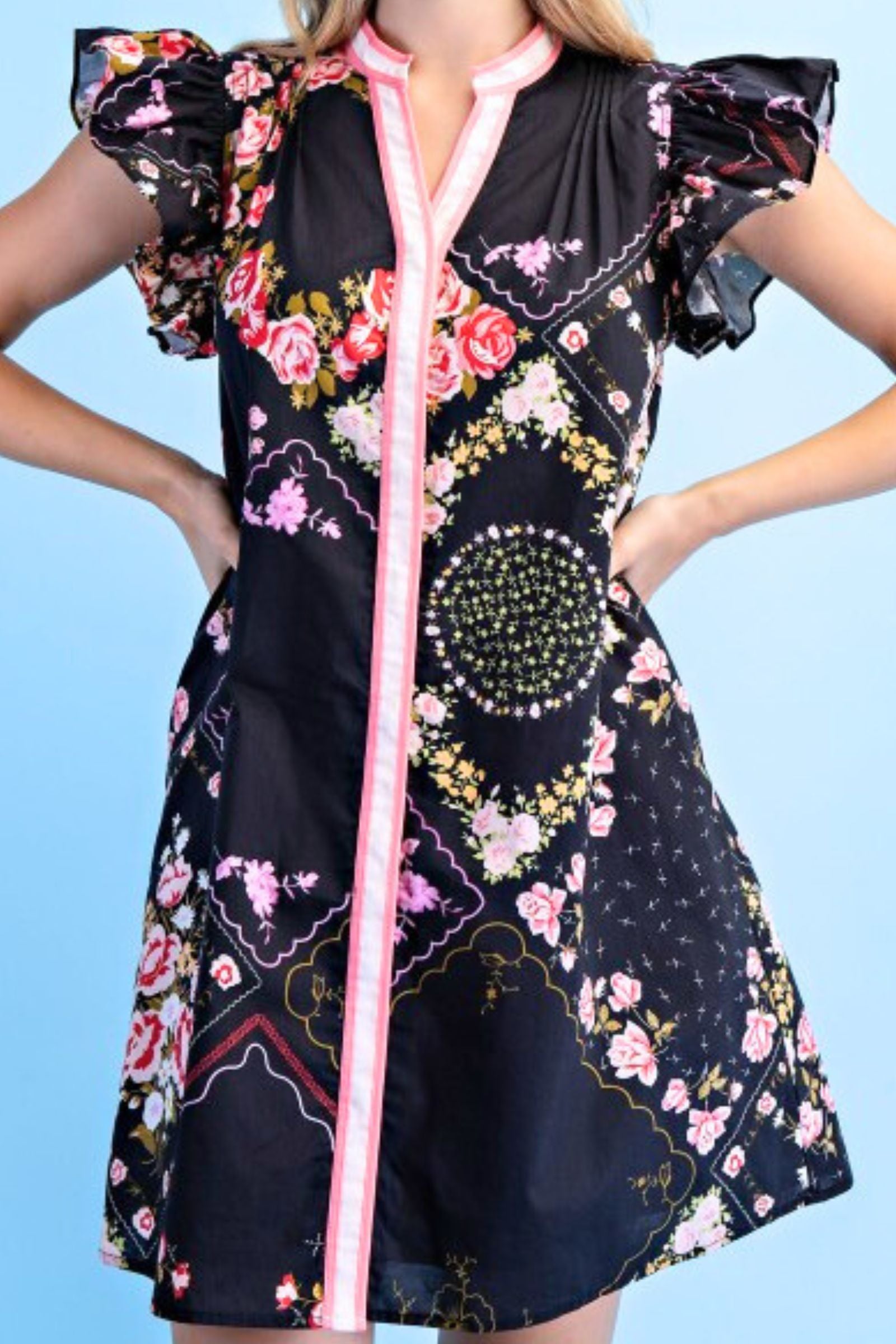 Floral Handkerchief Print Dress