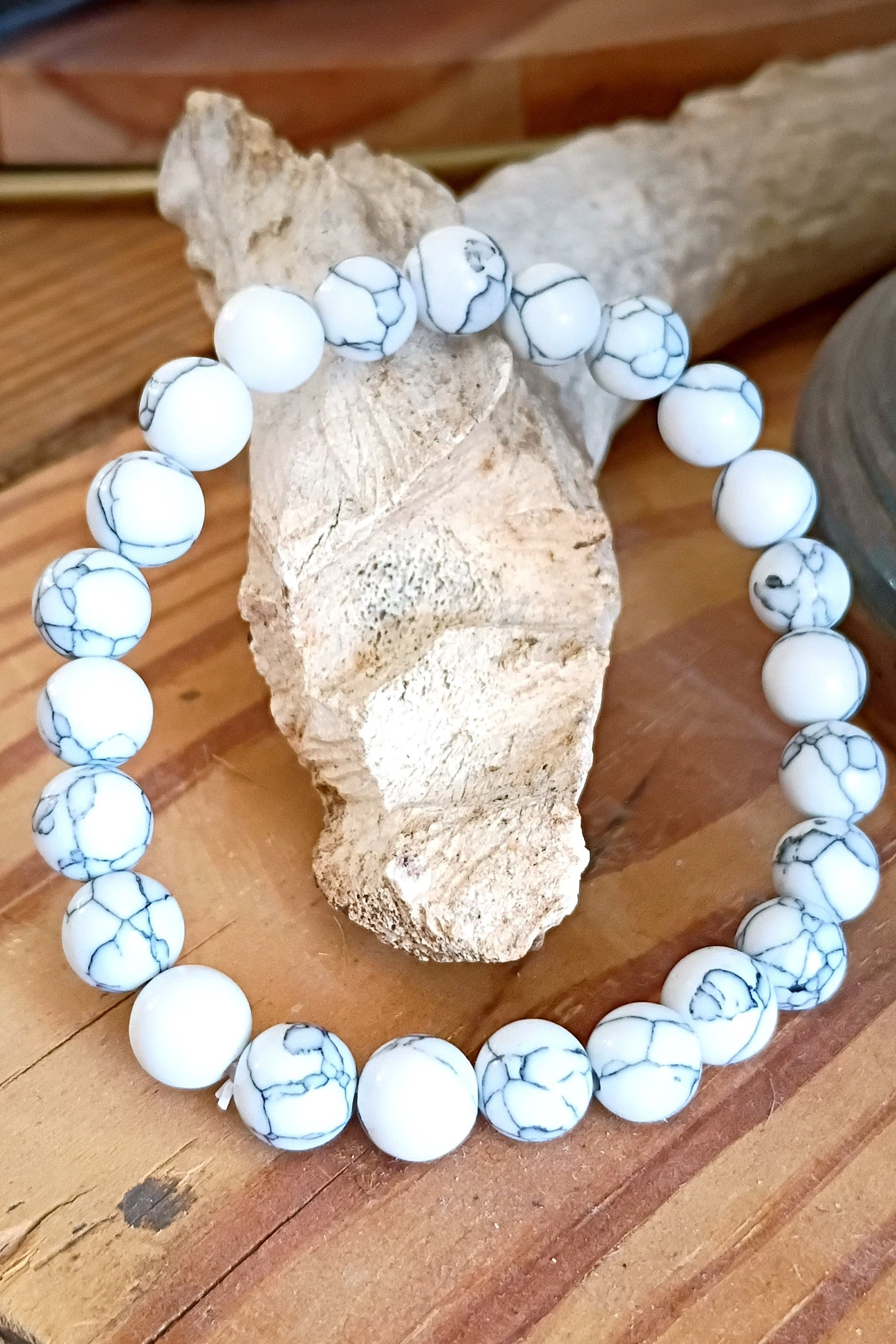 Howlite Stone Stretch Bracelet