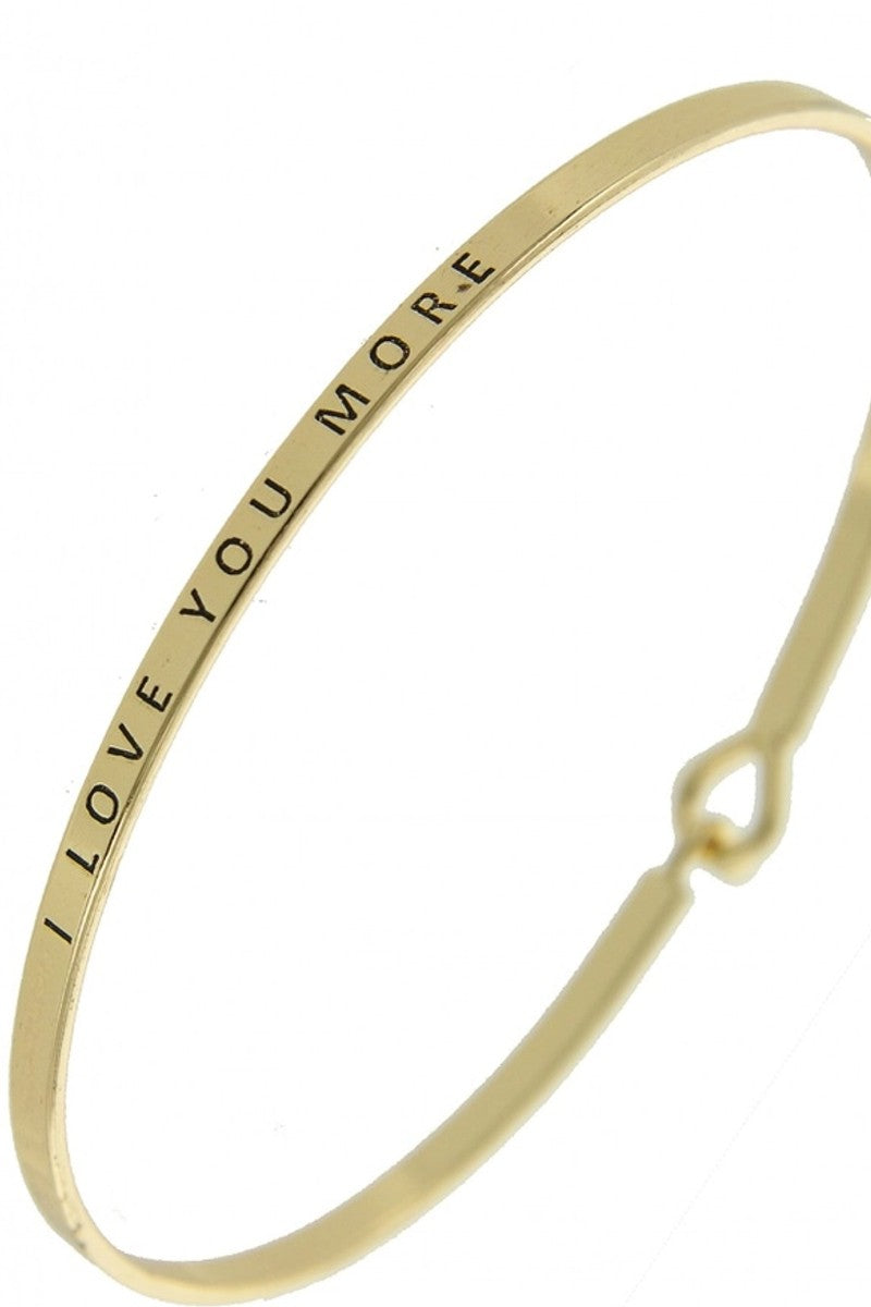 I Love You More Gold Bangle Bracelet