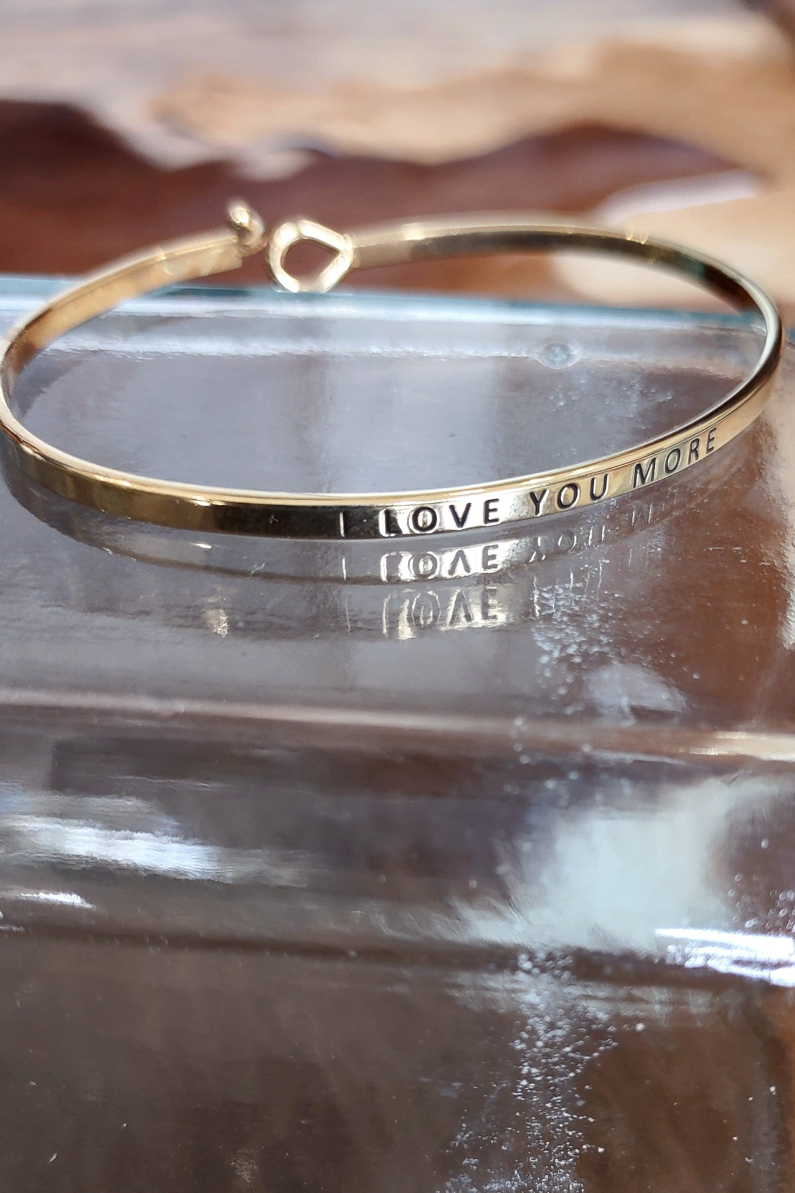 I Love You More Gold Bangle Bracelet