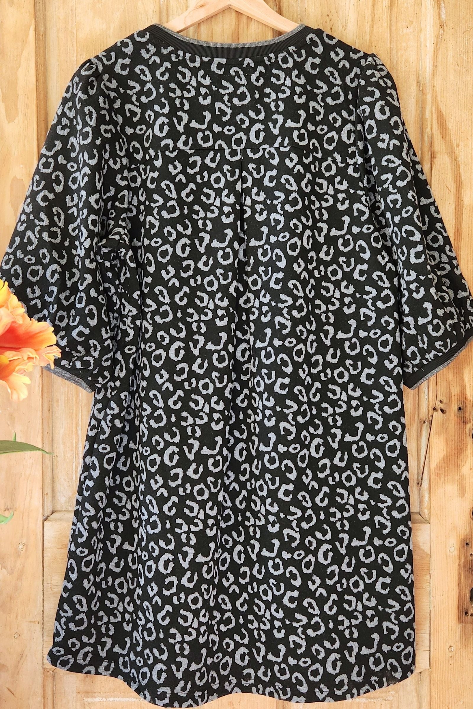 Jacquard Leopard Mini Dress