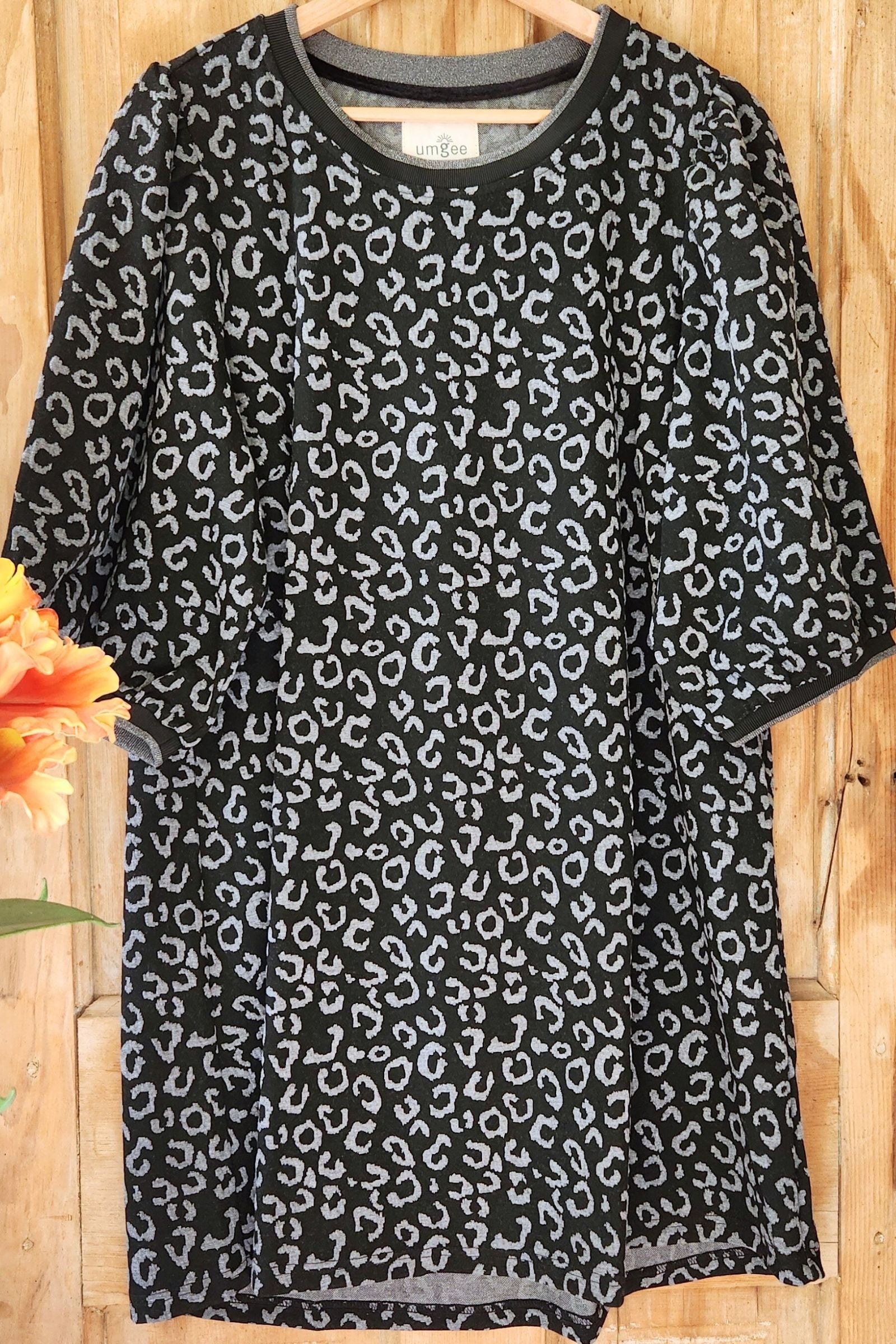 Jacquard Leopard Mini Dress