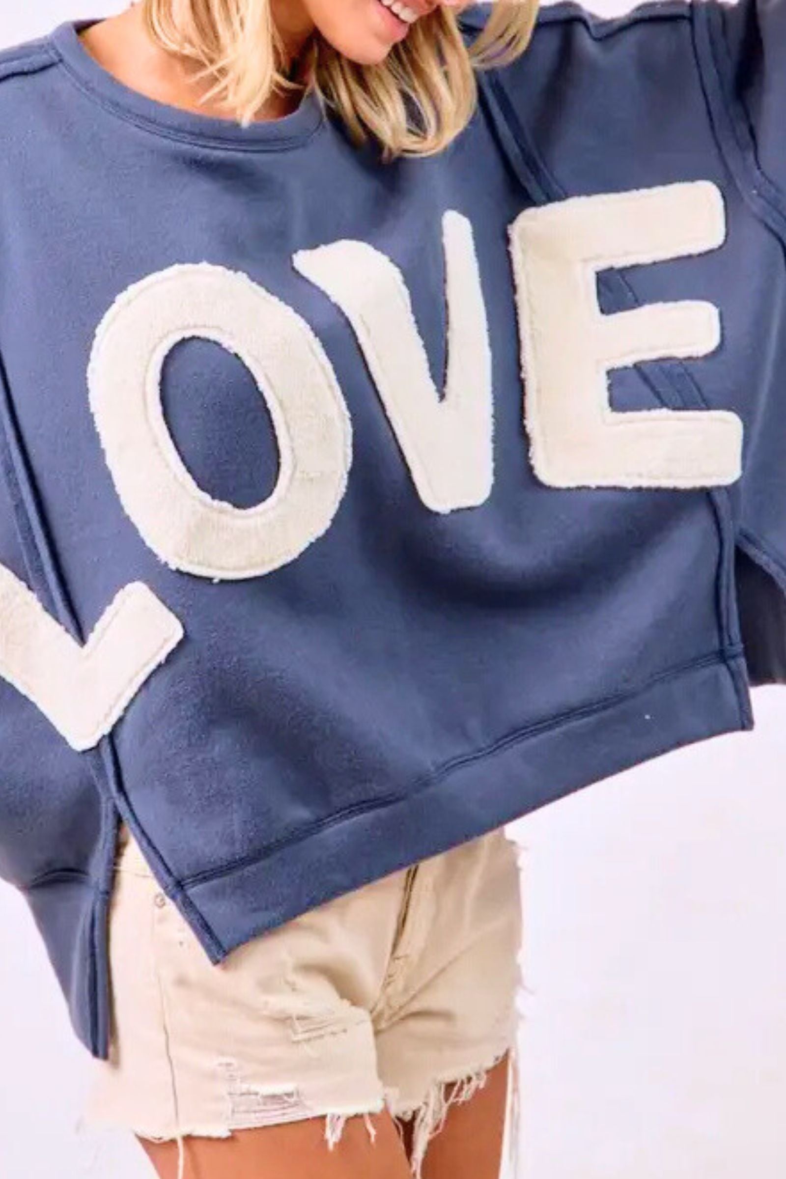 Love Patchwork Sweatshirt