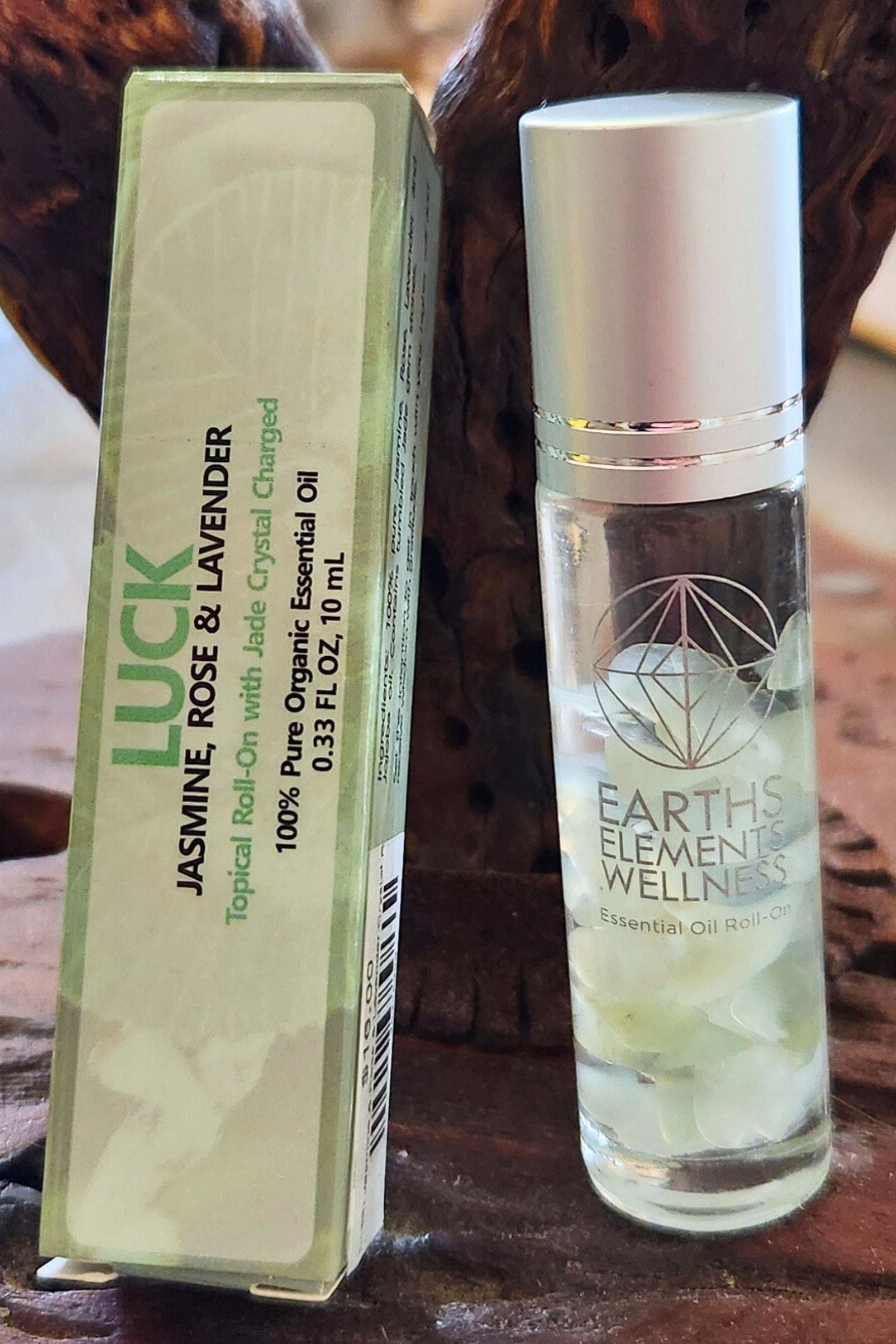 Luck: Jasmine & Rose & Lavender Crystal Roll-On Essential Oil