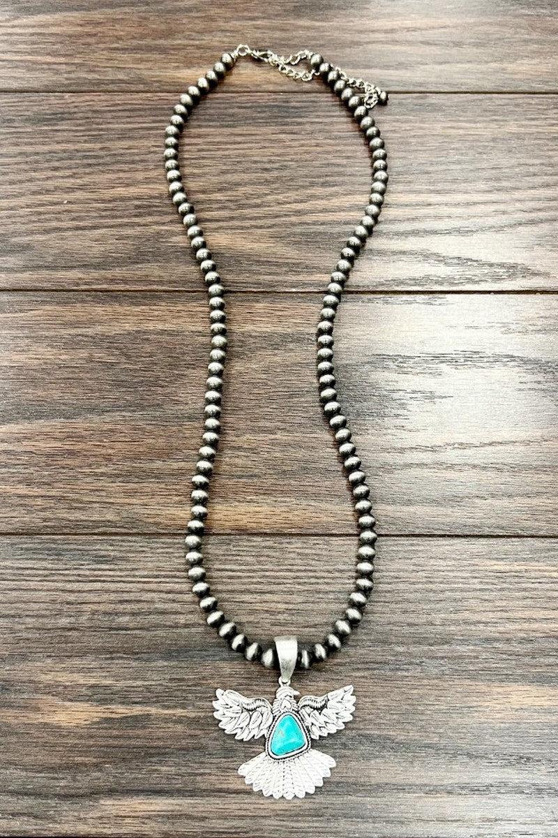 Navajo Pearl Thunderbird Necklace