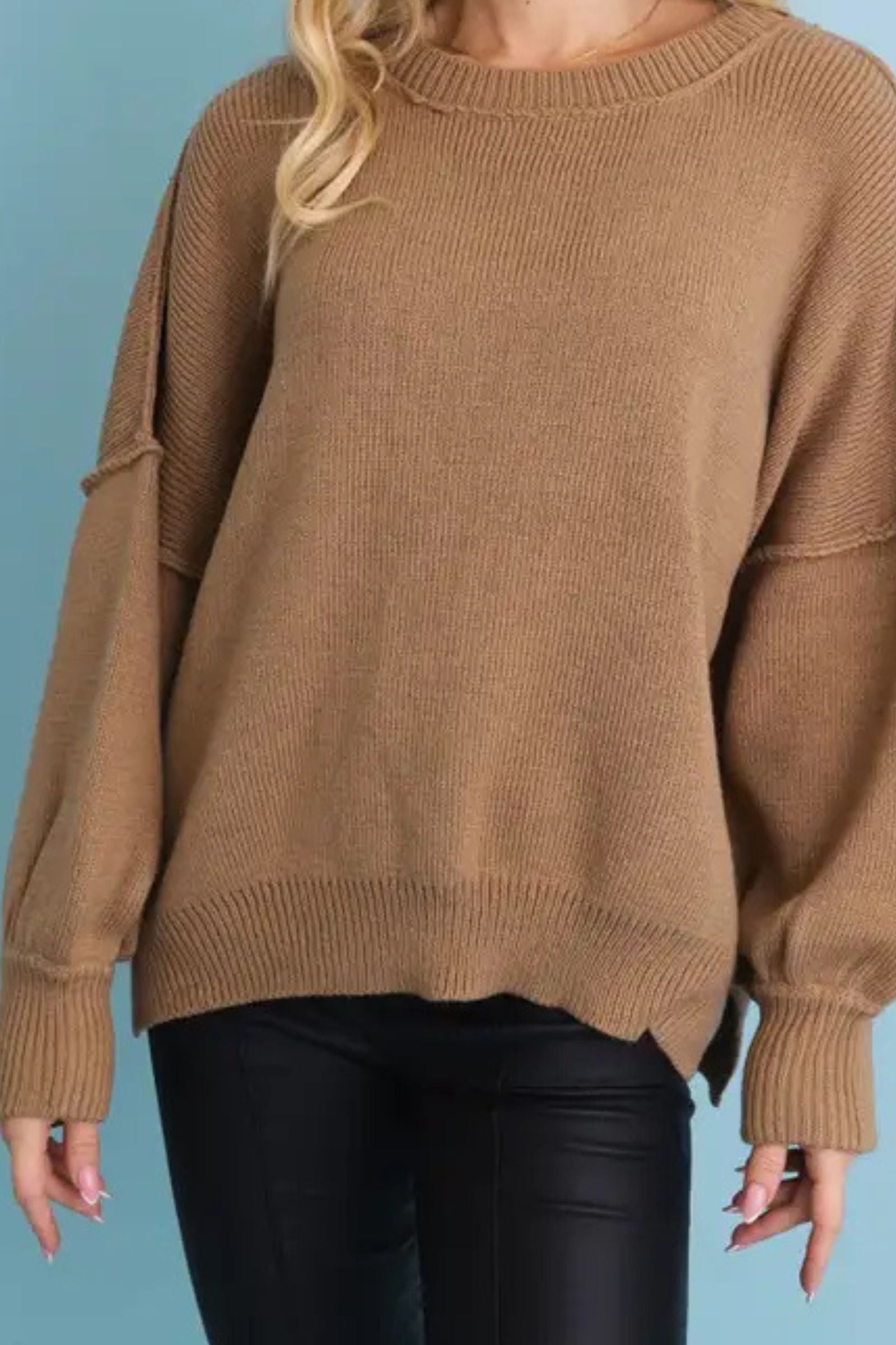 Cozy Mocha Oversized Sweater