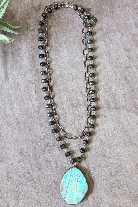 Paige Layered Turquoise Pendant Necklace