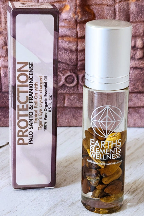 Protection: Palo Santo & Frankincense Crystal Roll-On Essential Oil