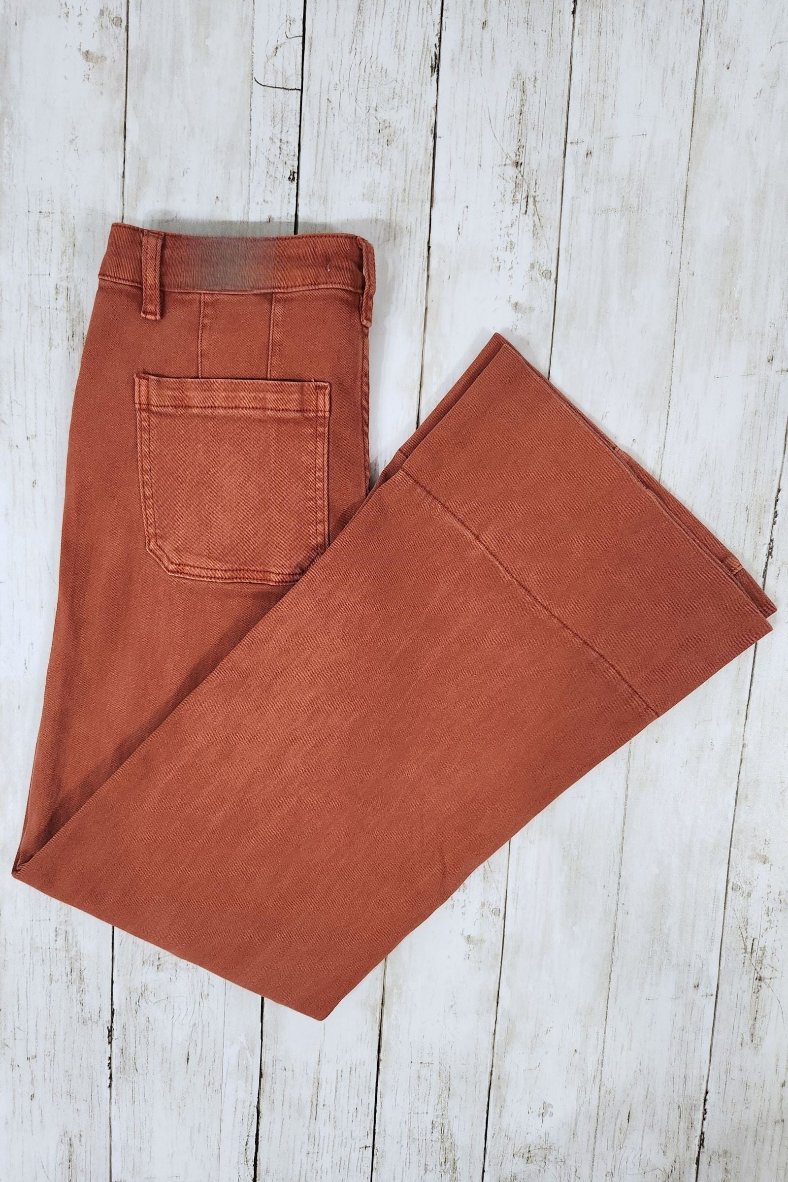 Mid-rise Rust Denim Jeans