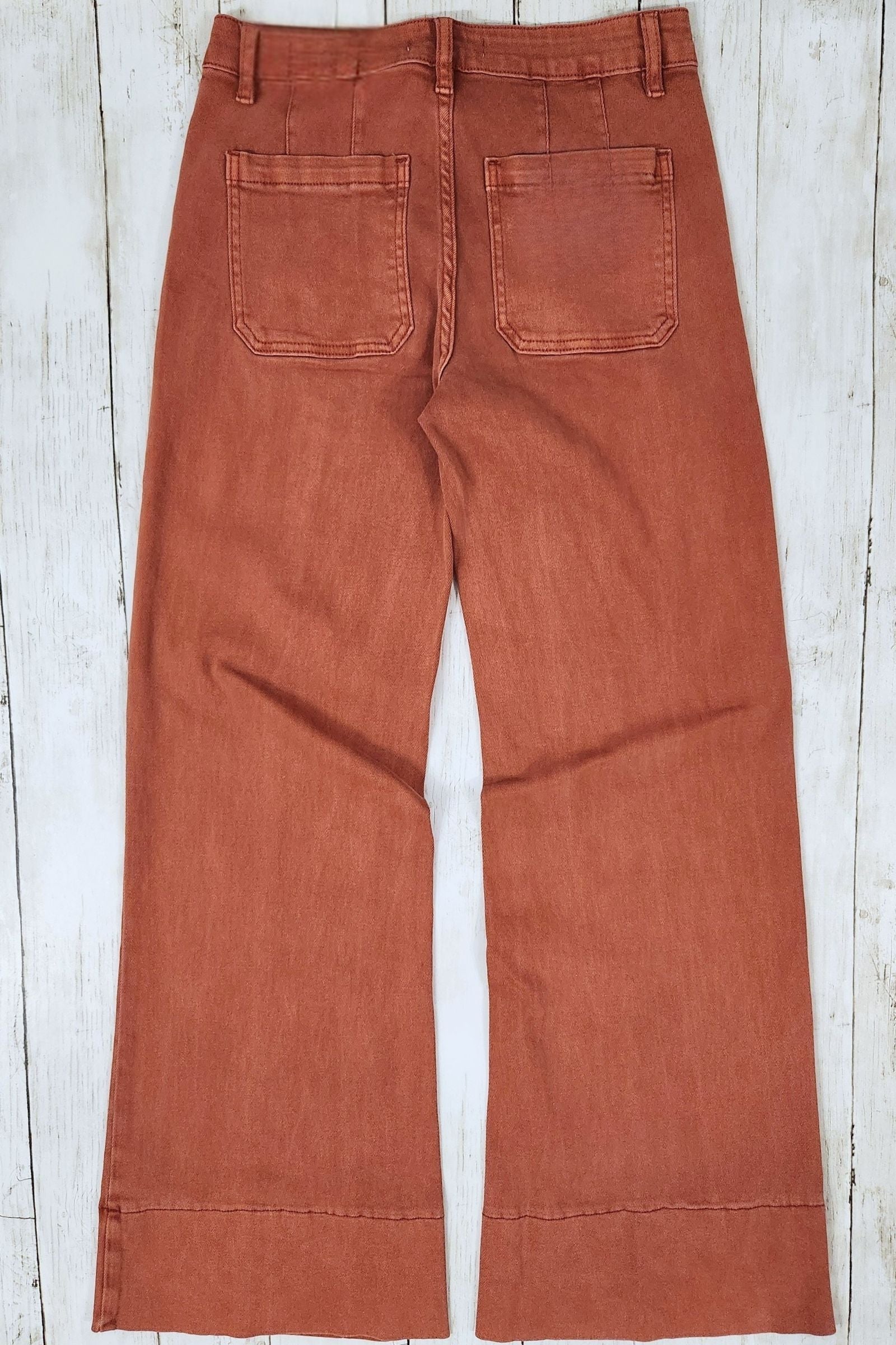 Mid-rise Rust Denim Jeans