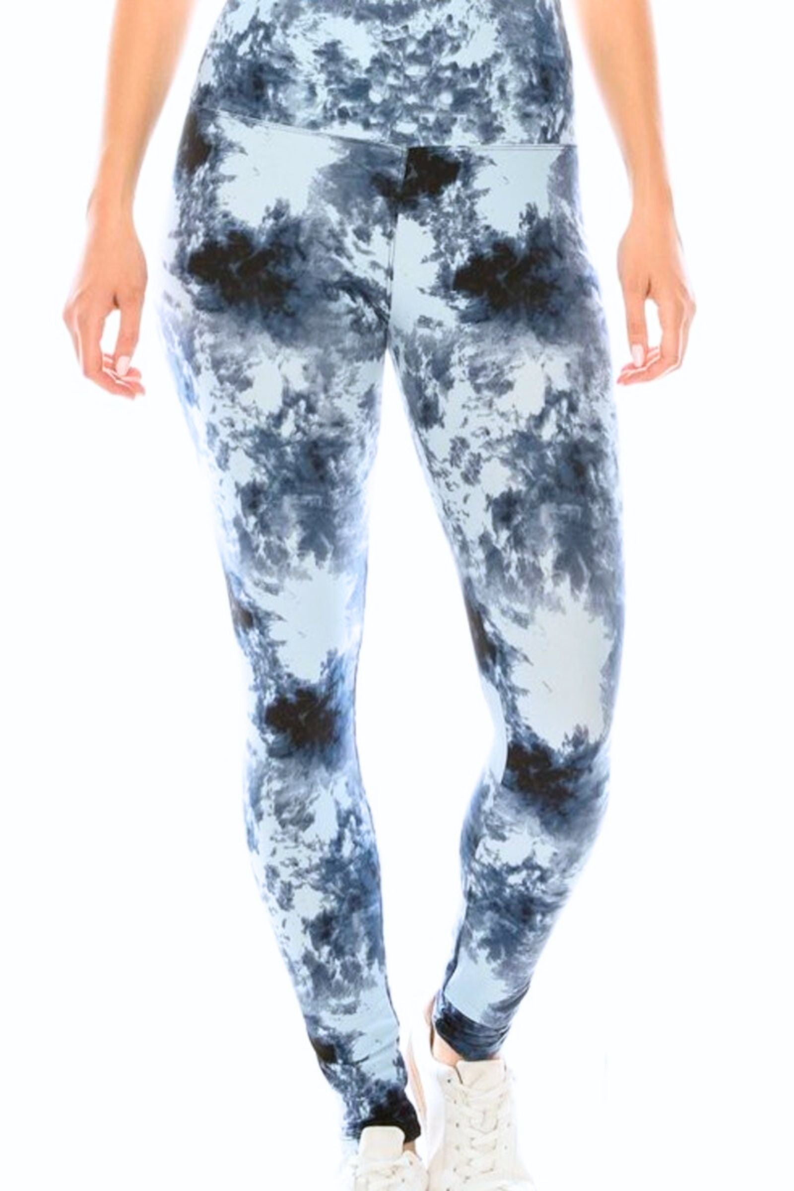 Sky Blue Tie Dye Yoga Leggings
