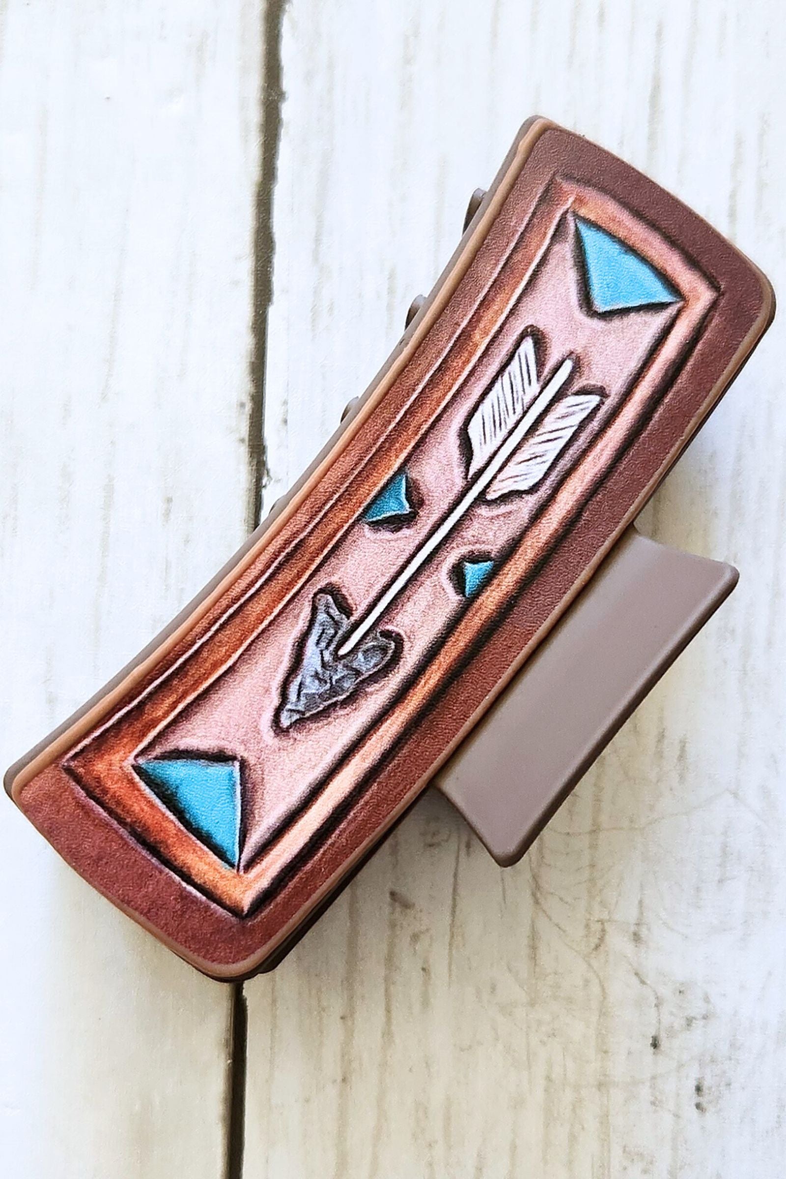 Stone Arrow Hair Claw Clip