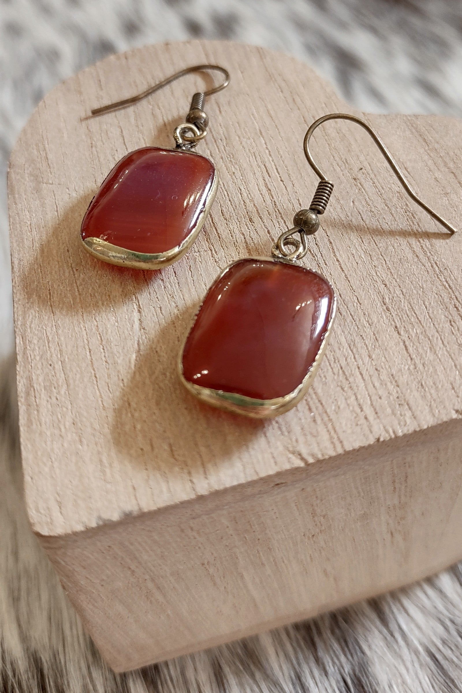 Sicily Red Agate Earrings