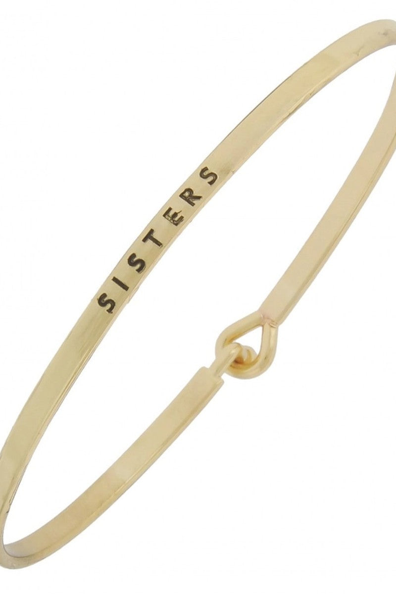 Sisters Gold Bangle Bracelet