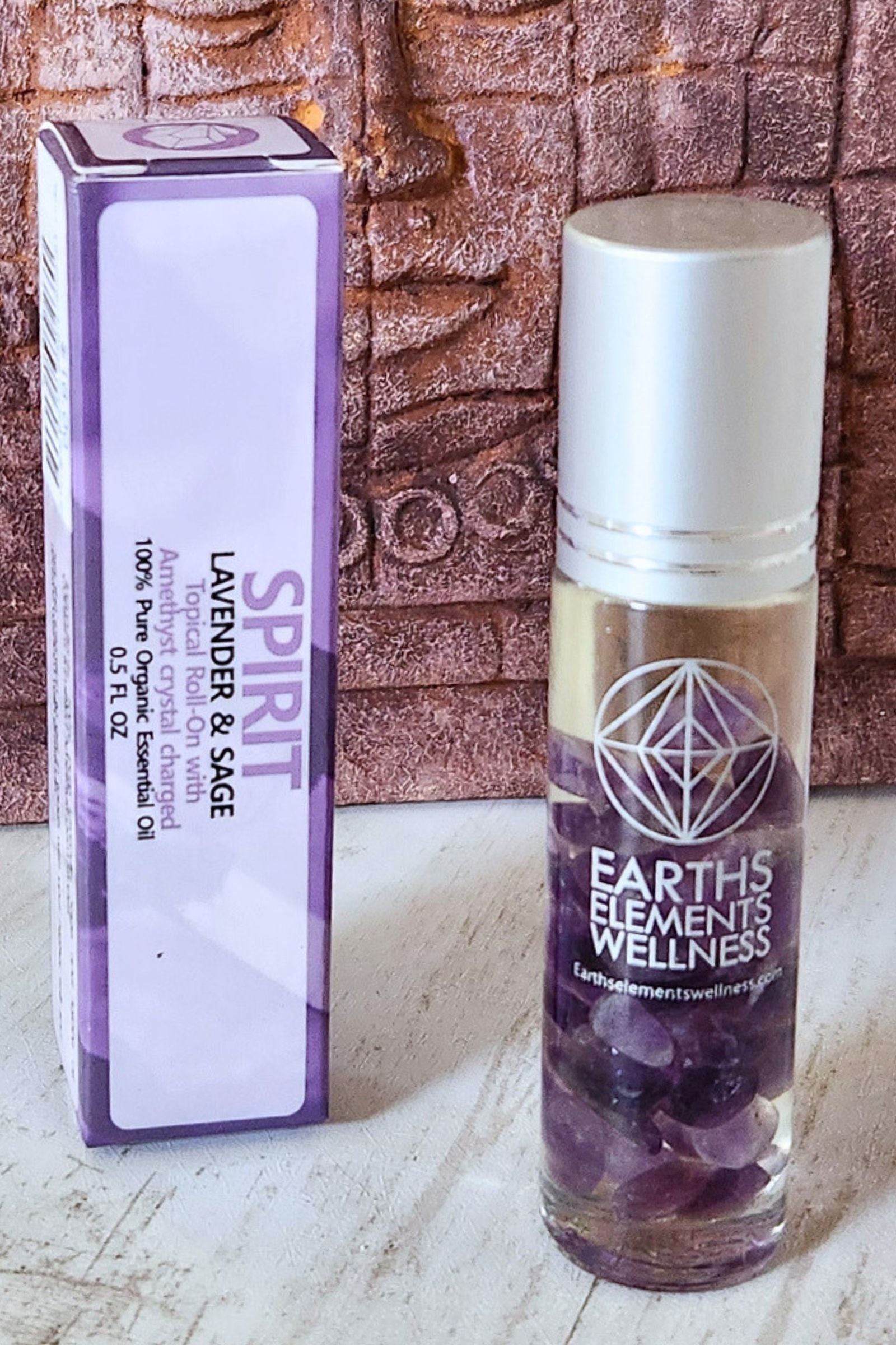 Spirit: Lavender & Sage Crystal Roll-On Essential Oil