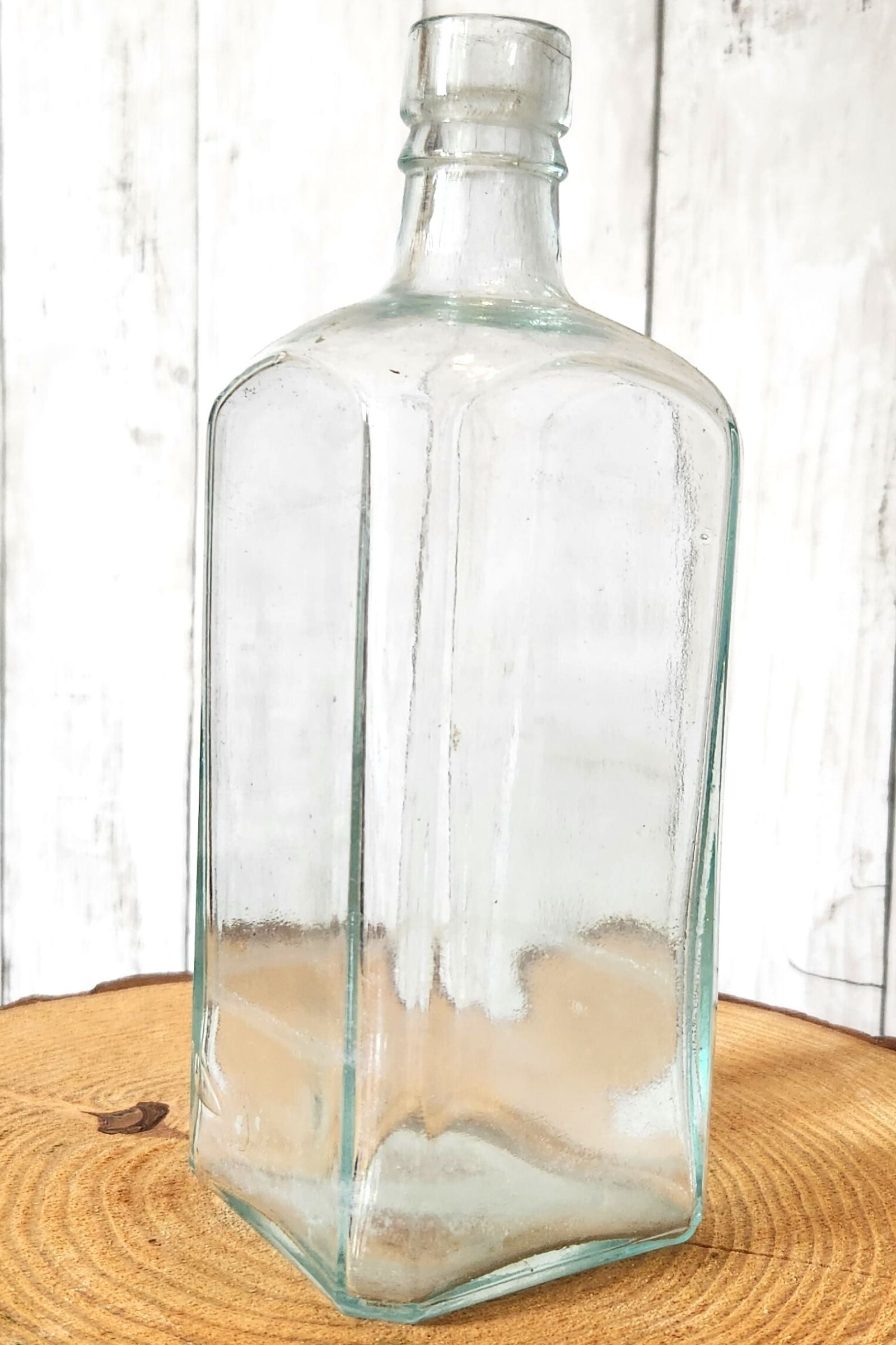 Vintage Square Glass Bottle