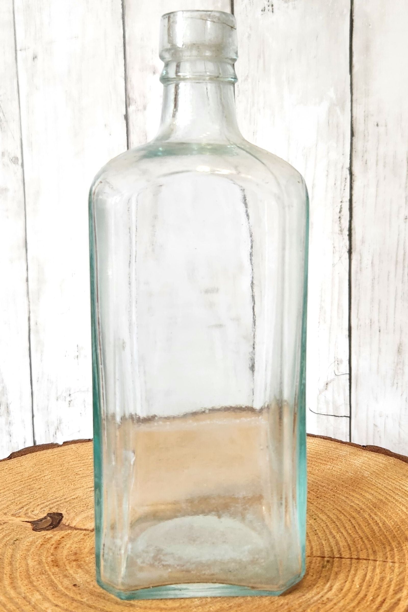 Vintage Square Glass Bottle