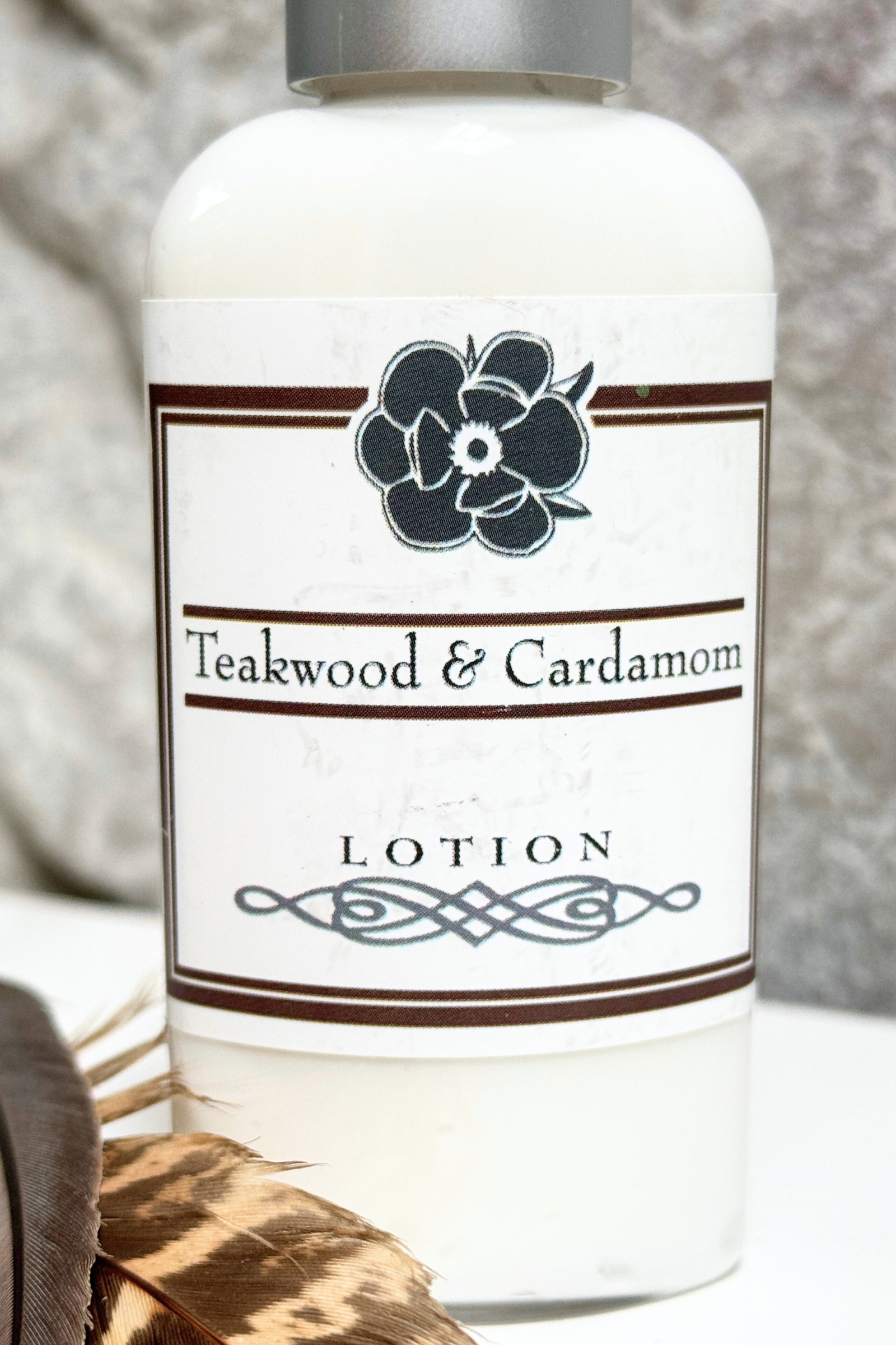 Teakwood & Cardamom 2oz. Lotion