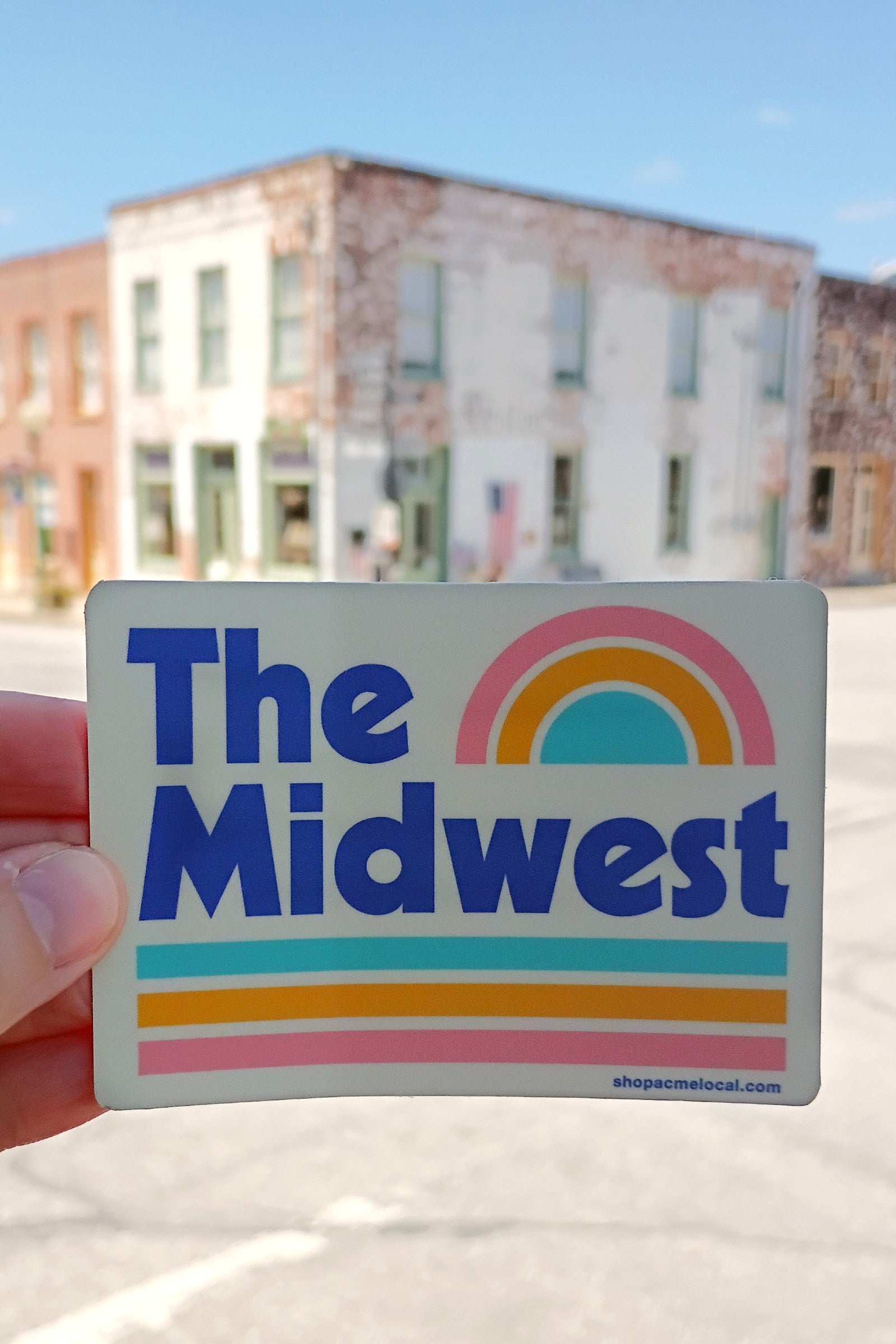Midwest Vintage Sticker - Teal/Orange/Pink