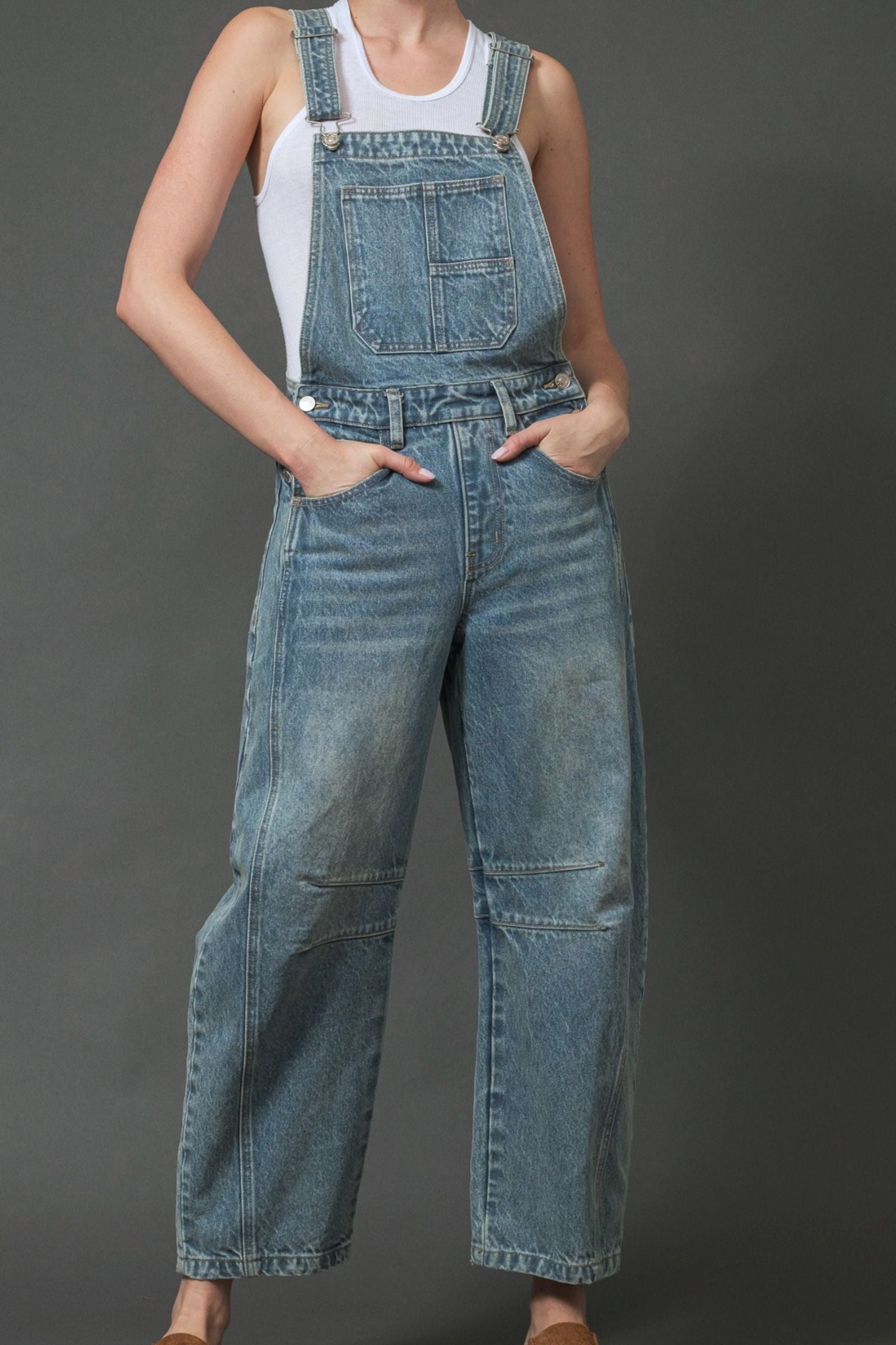 Slouchy Relax Fit Denim Overall