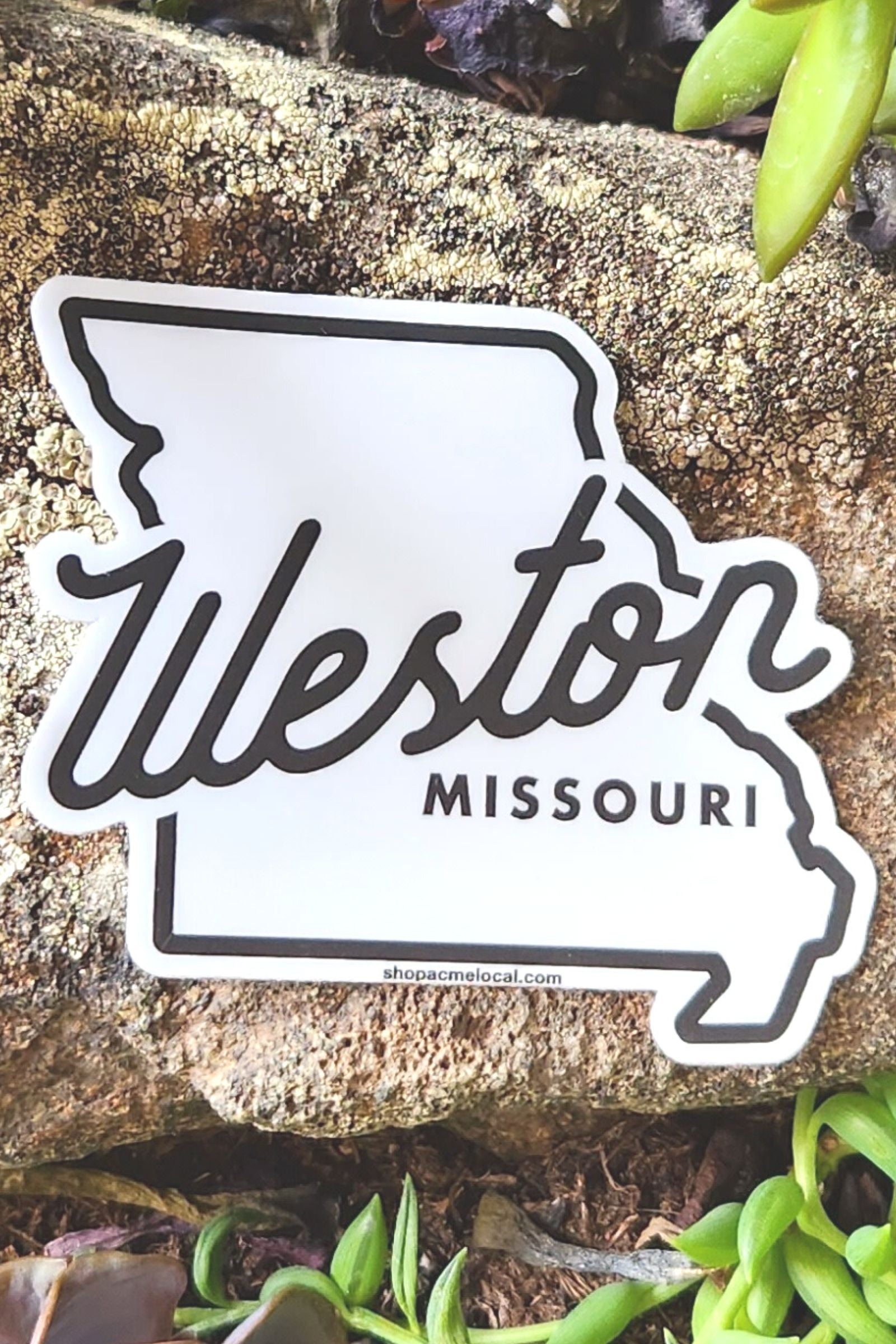 White Weston Missouri State Sticker