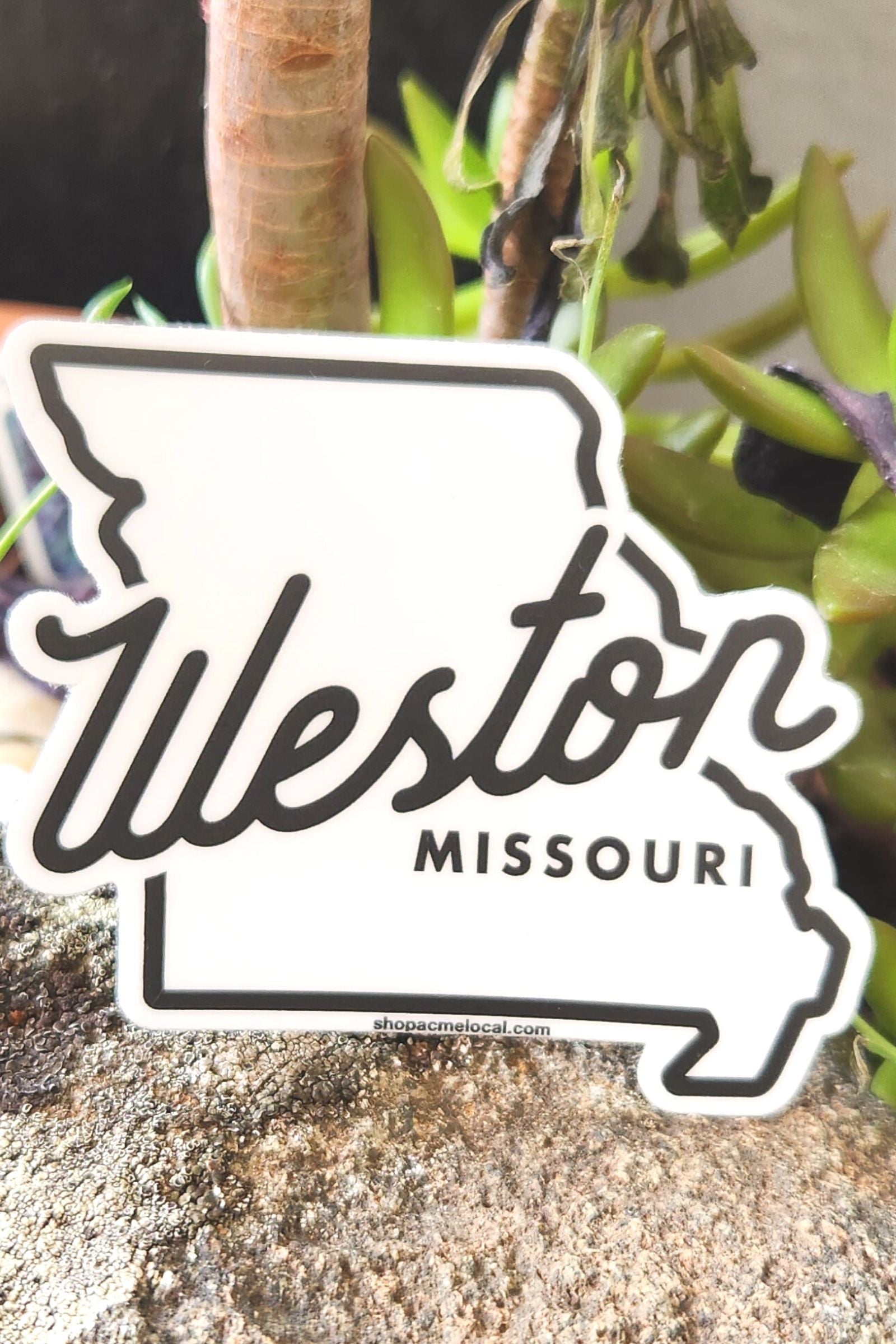 White Weston Missouri State Sticker