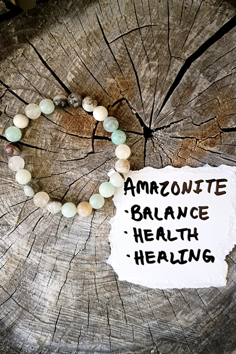 Amazonite Stone Stretch Bracelet
