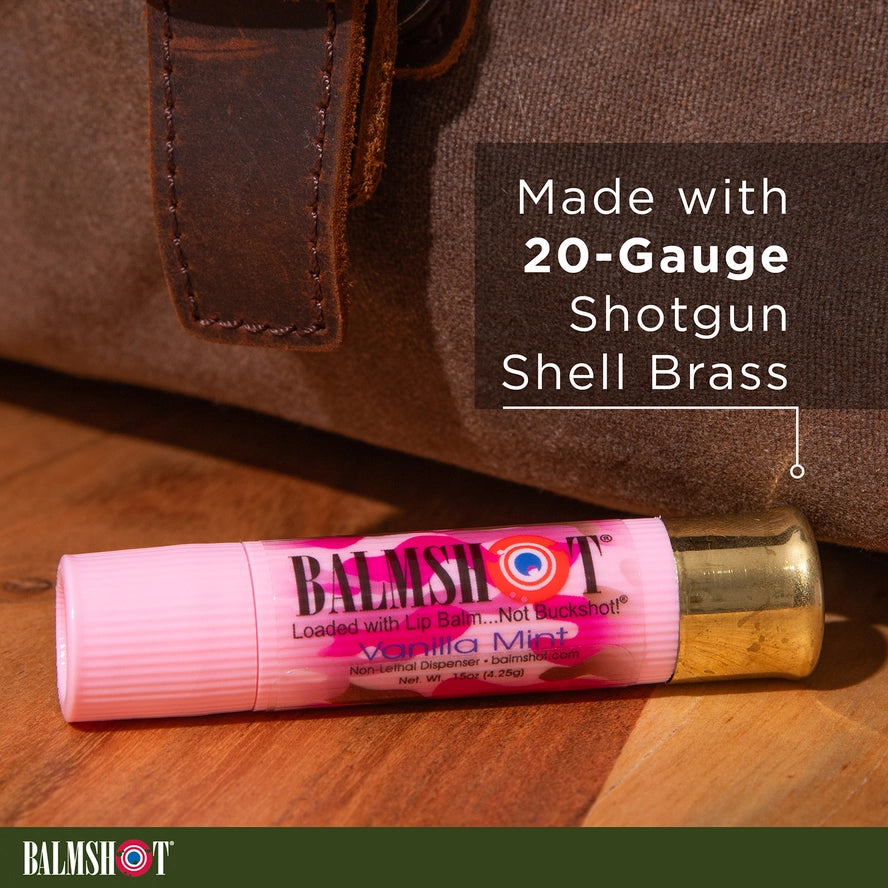 Balmshot Vanilla Mint Pink Camo Beeswax Lip Balm