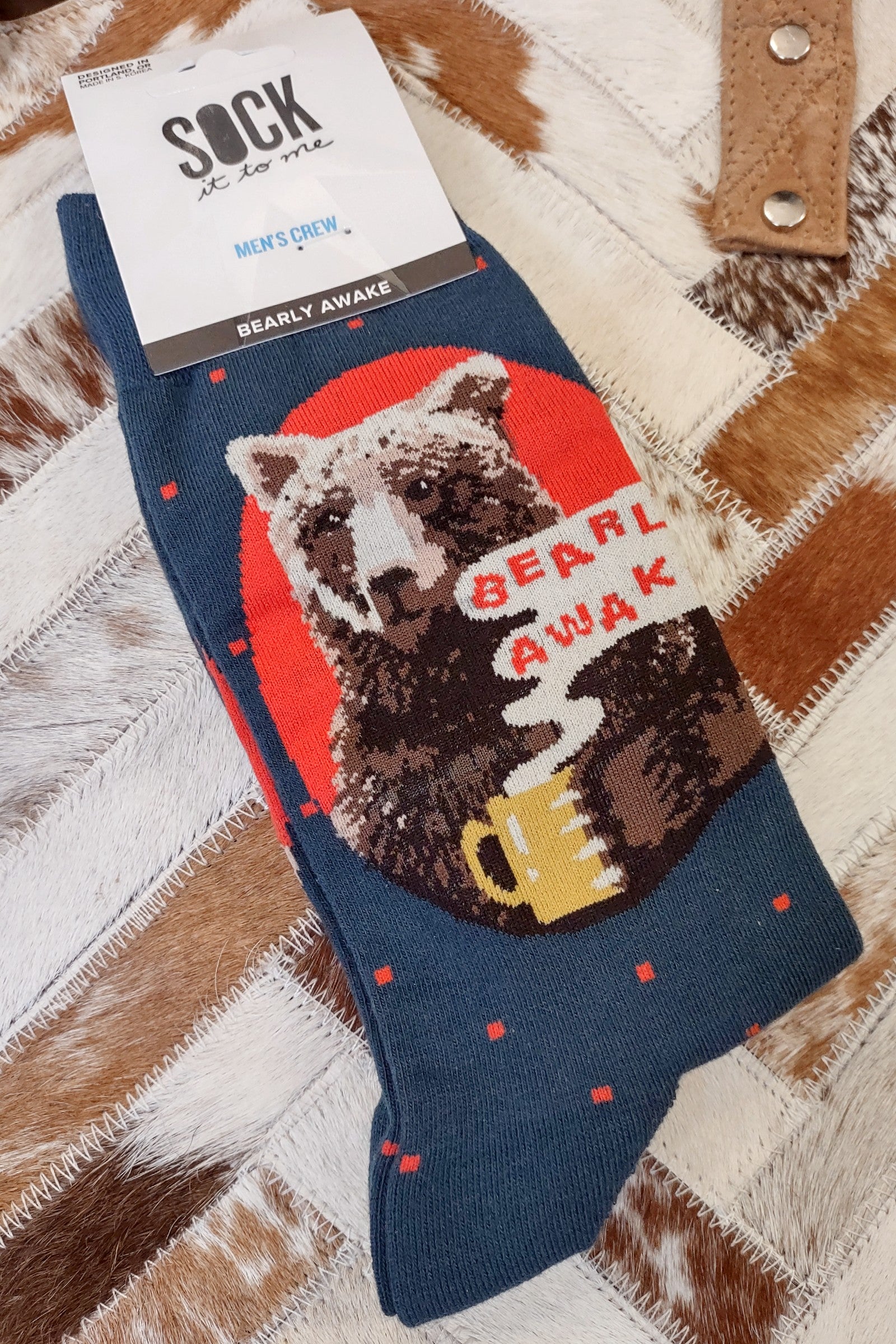 Bearly Awake Men's Crew Socks