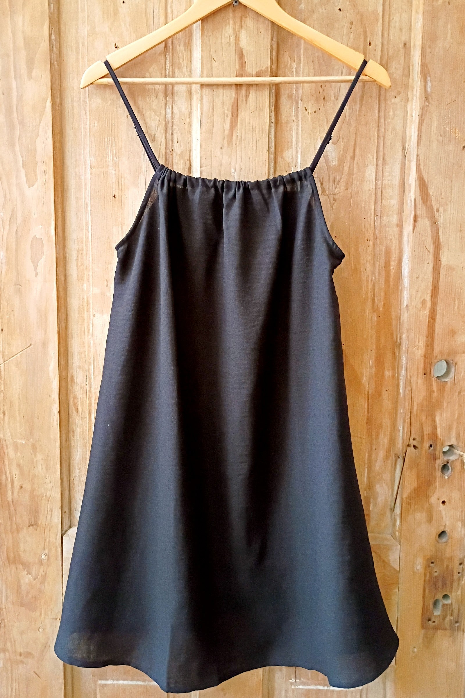 Black Woven Summer Mini Dress