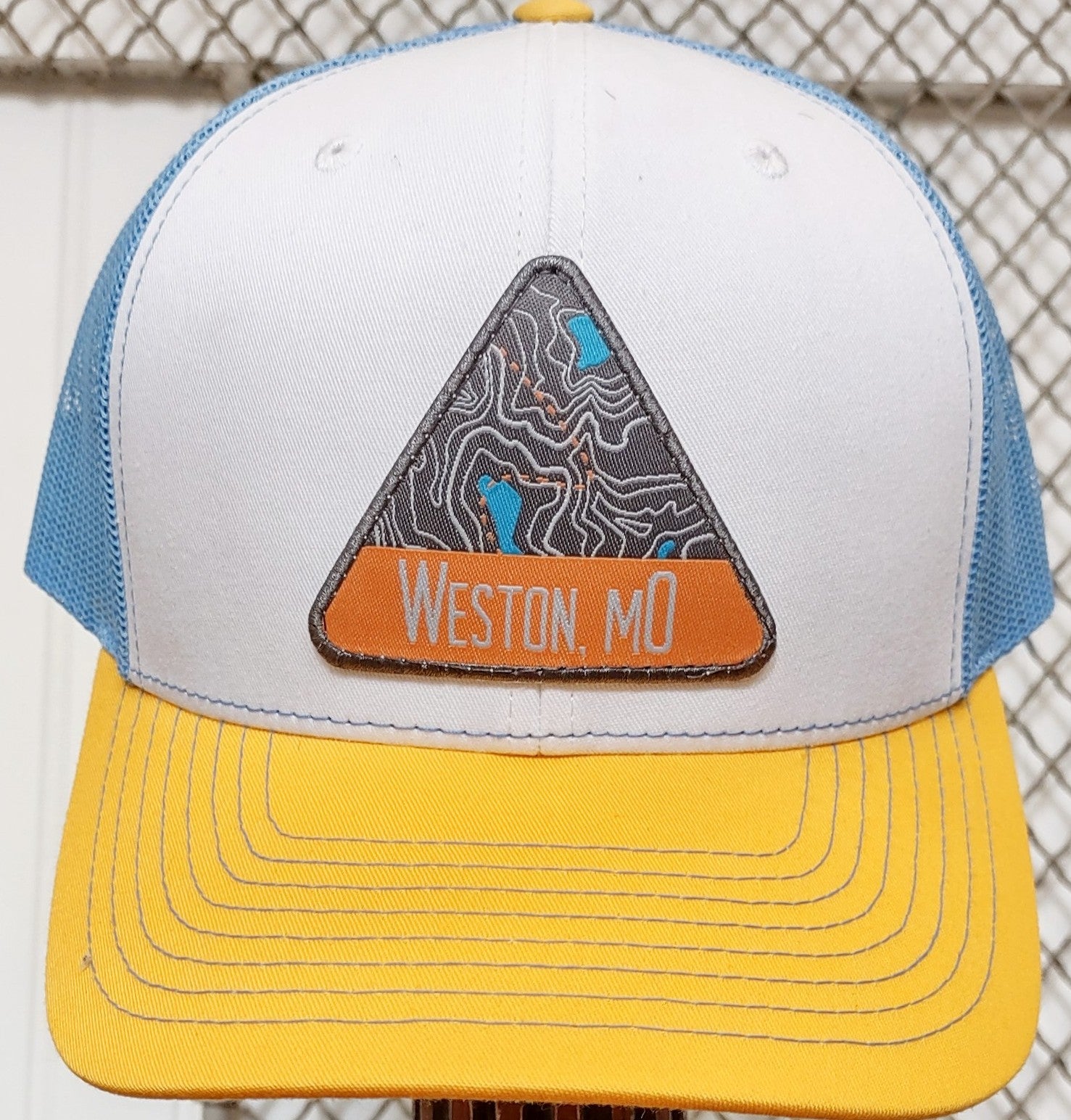Blue & Yellow Weston Map Patch Hat