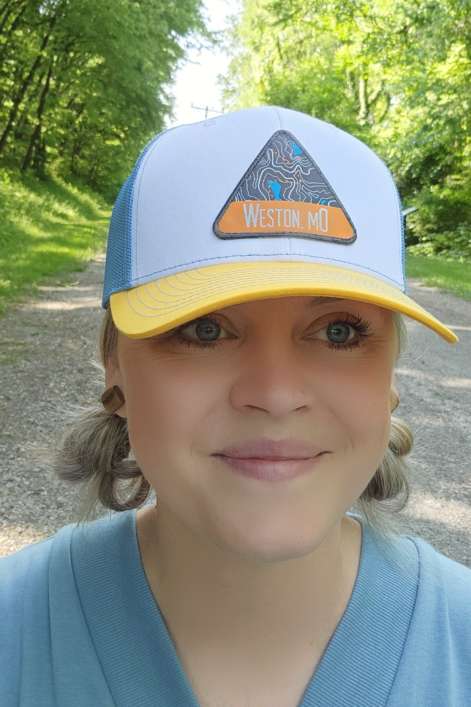 Blue & Yellow Weston Map Patch Hat