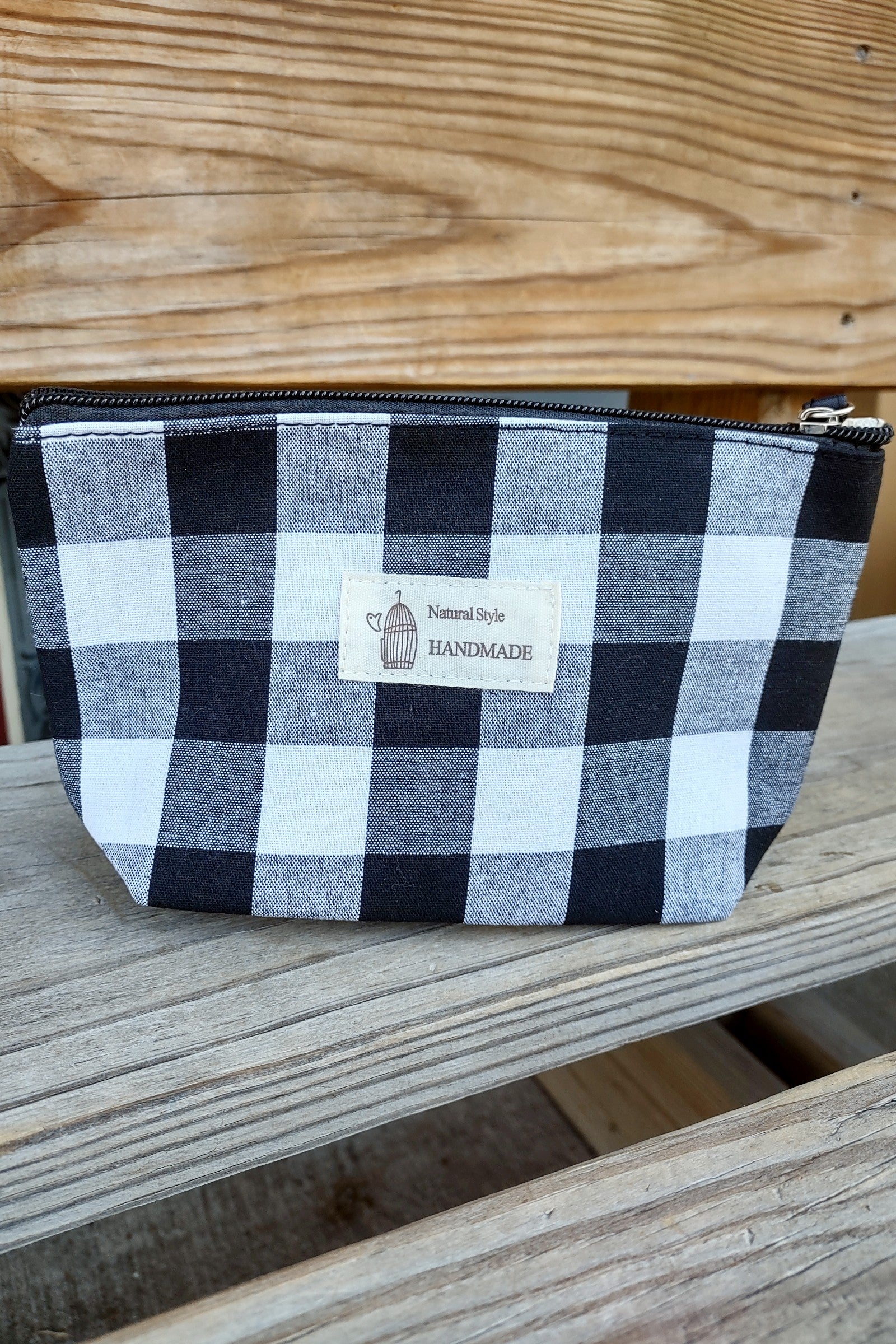 Buffalo Check Zipper Pouch