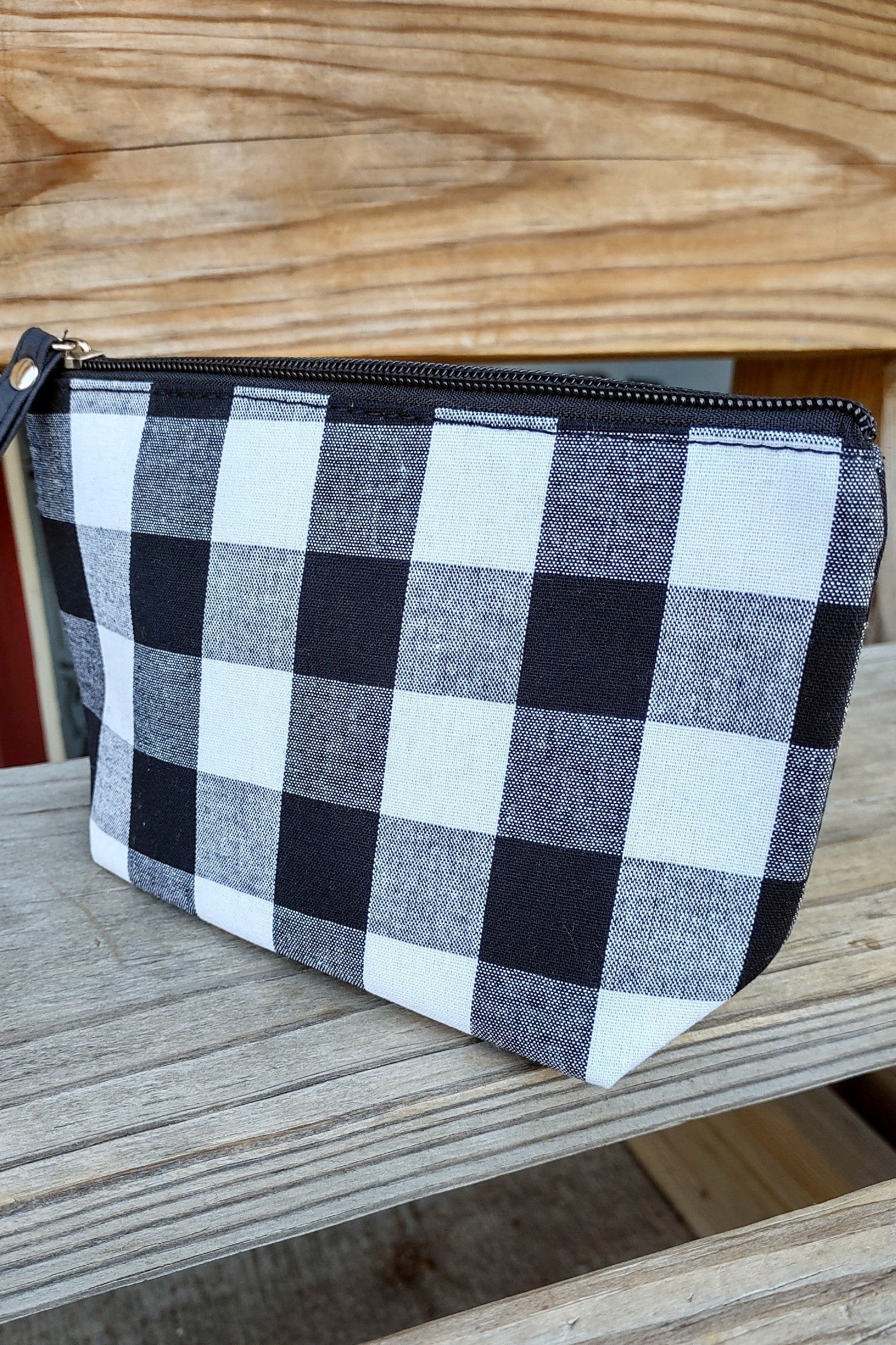 Buffalo Check Zipper Pouch