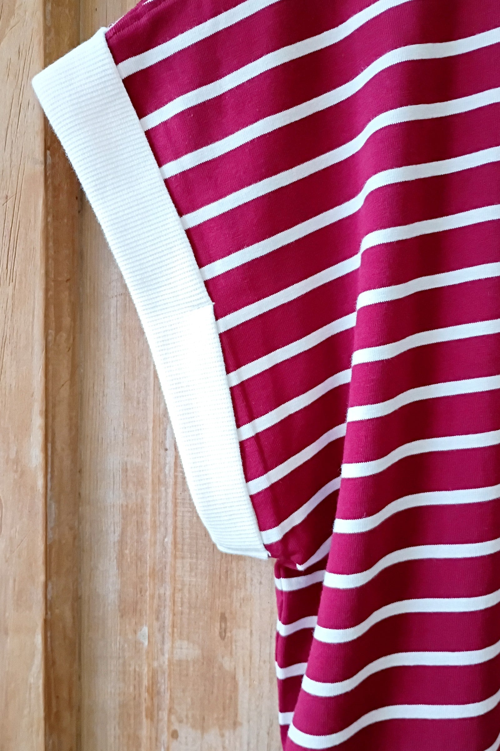 Cabernet Cap Sleeve Striped Shirt Dress