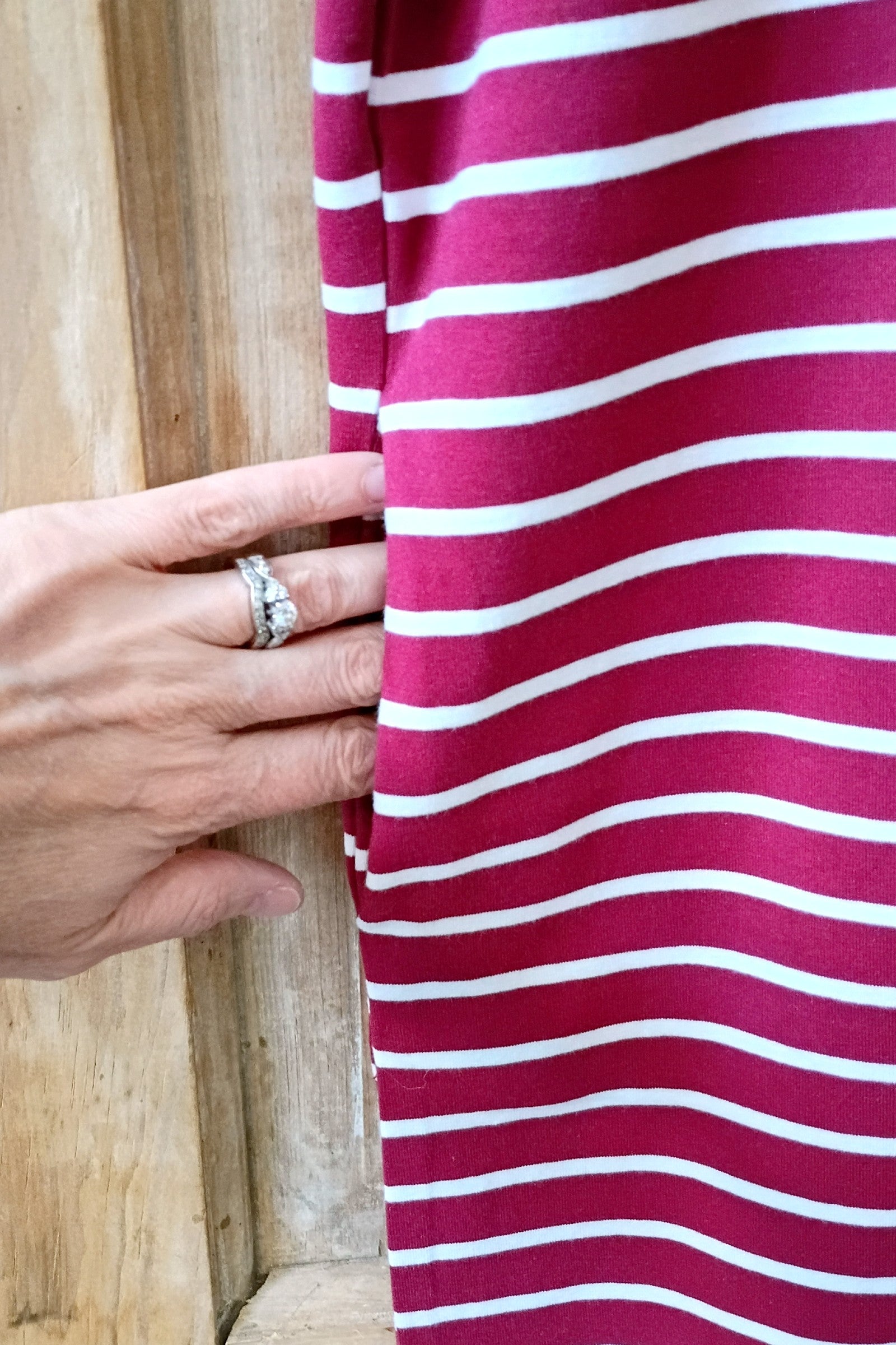 Cabernet Cap Sleeve Striped Shirt Dress