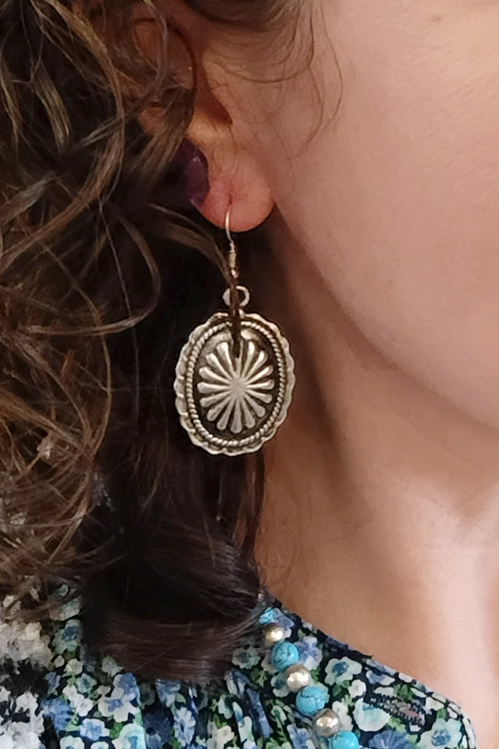 Concho Dangle Earring